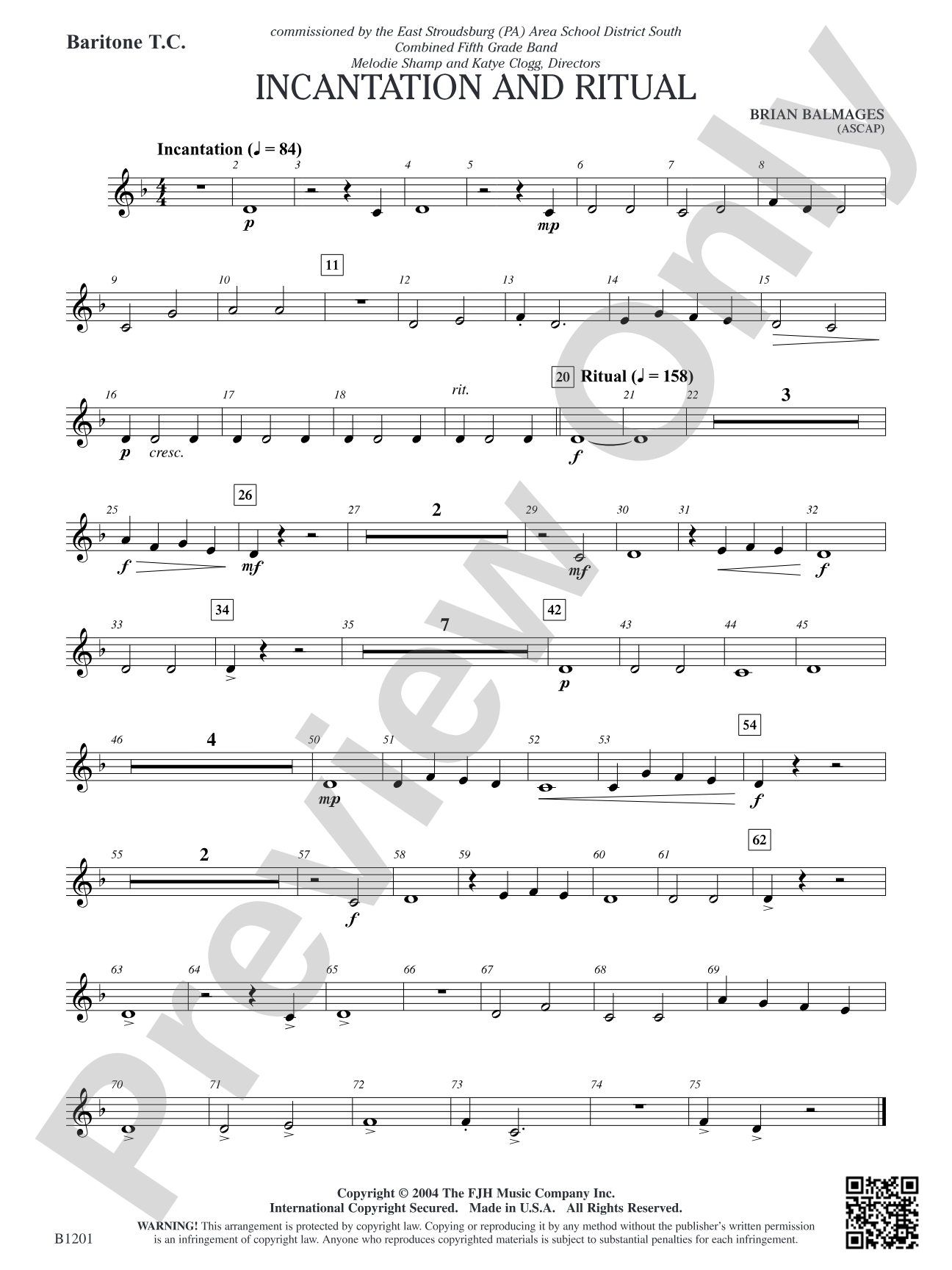 Incantation and Ritual: Baritone T.C.