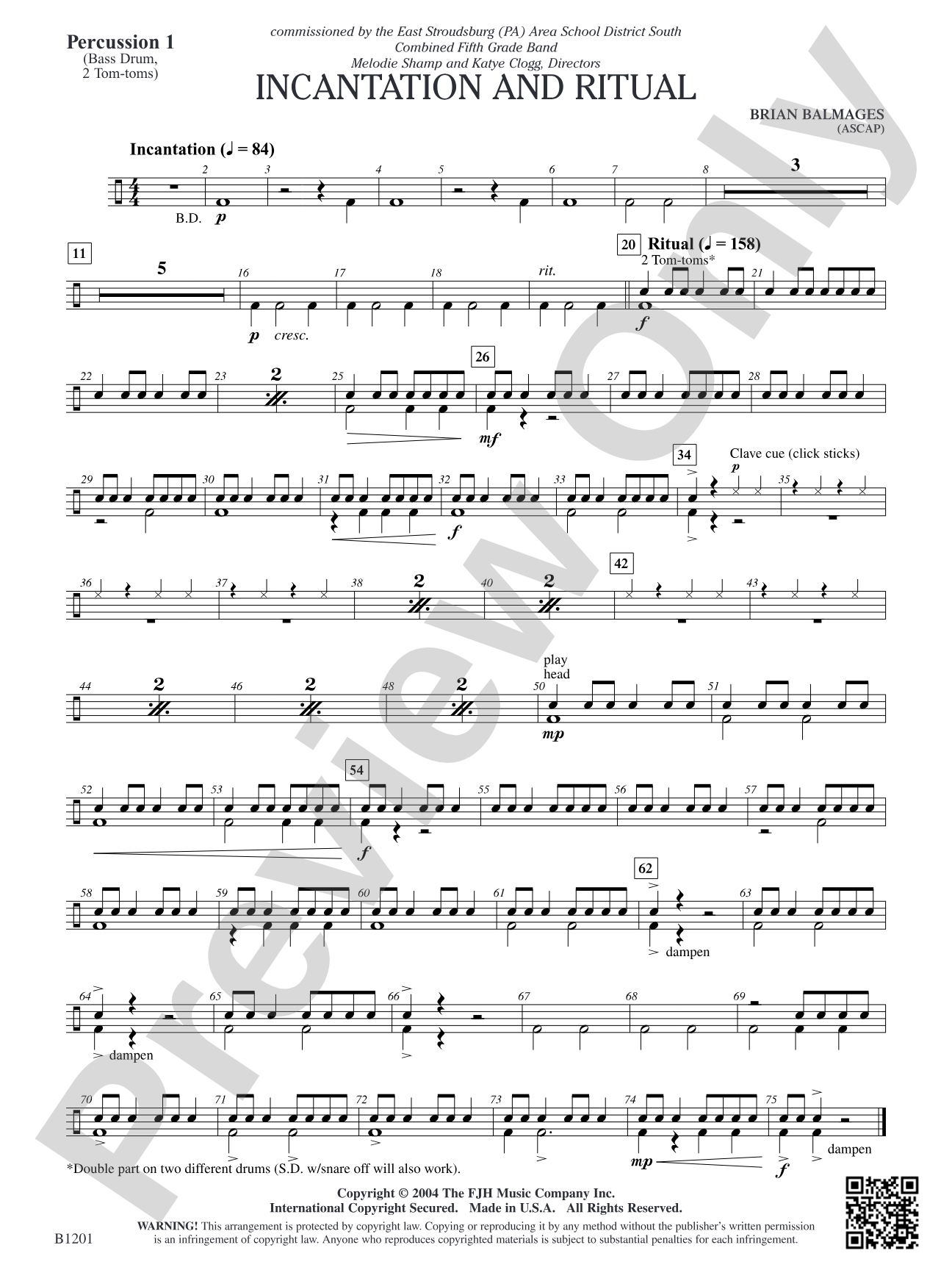 Incantation and Ritual: Percussion 1