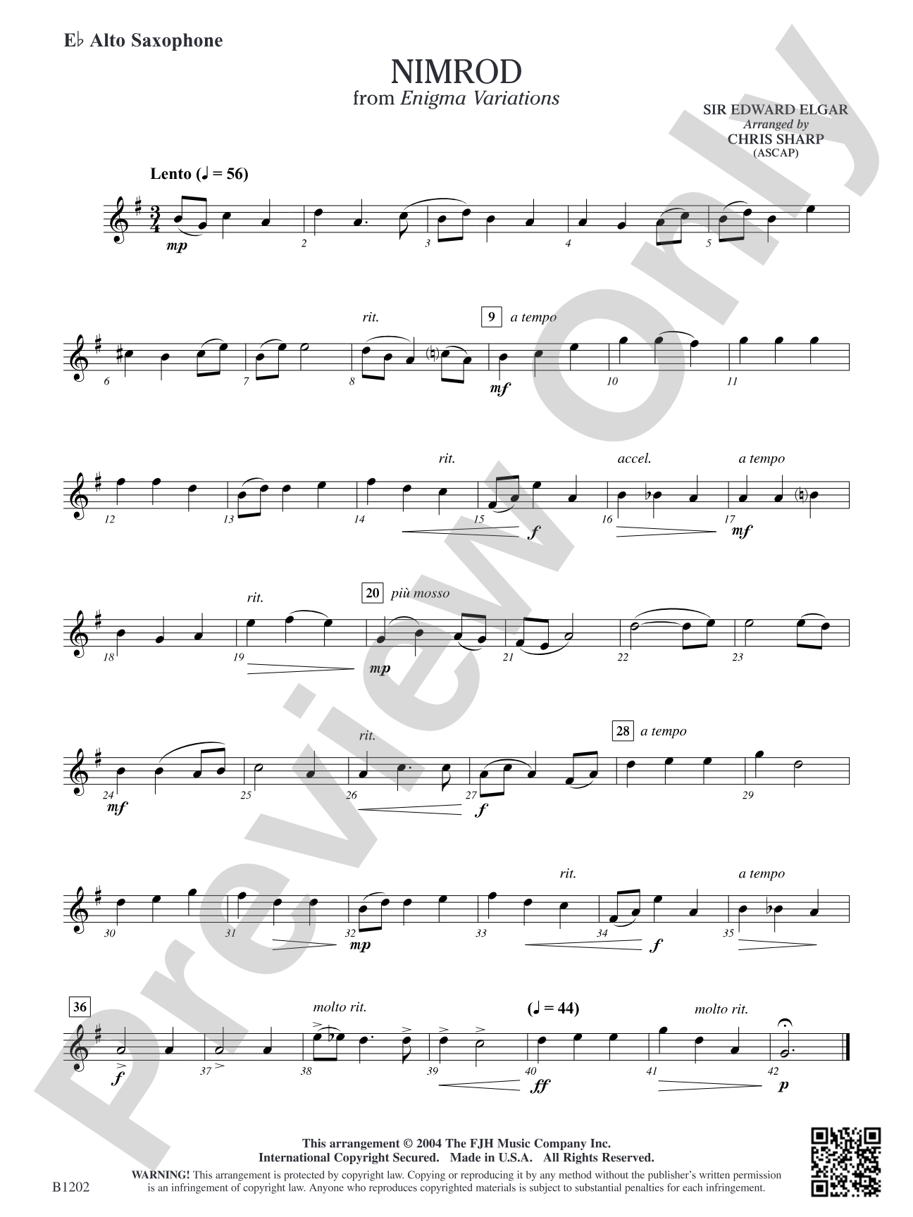 Nimrod: E-flat Alto Saxophone
