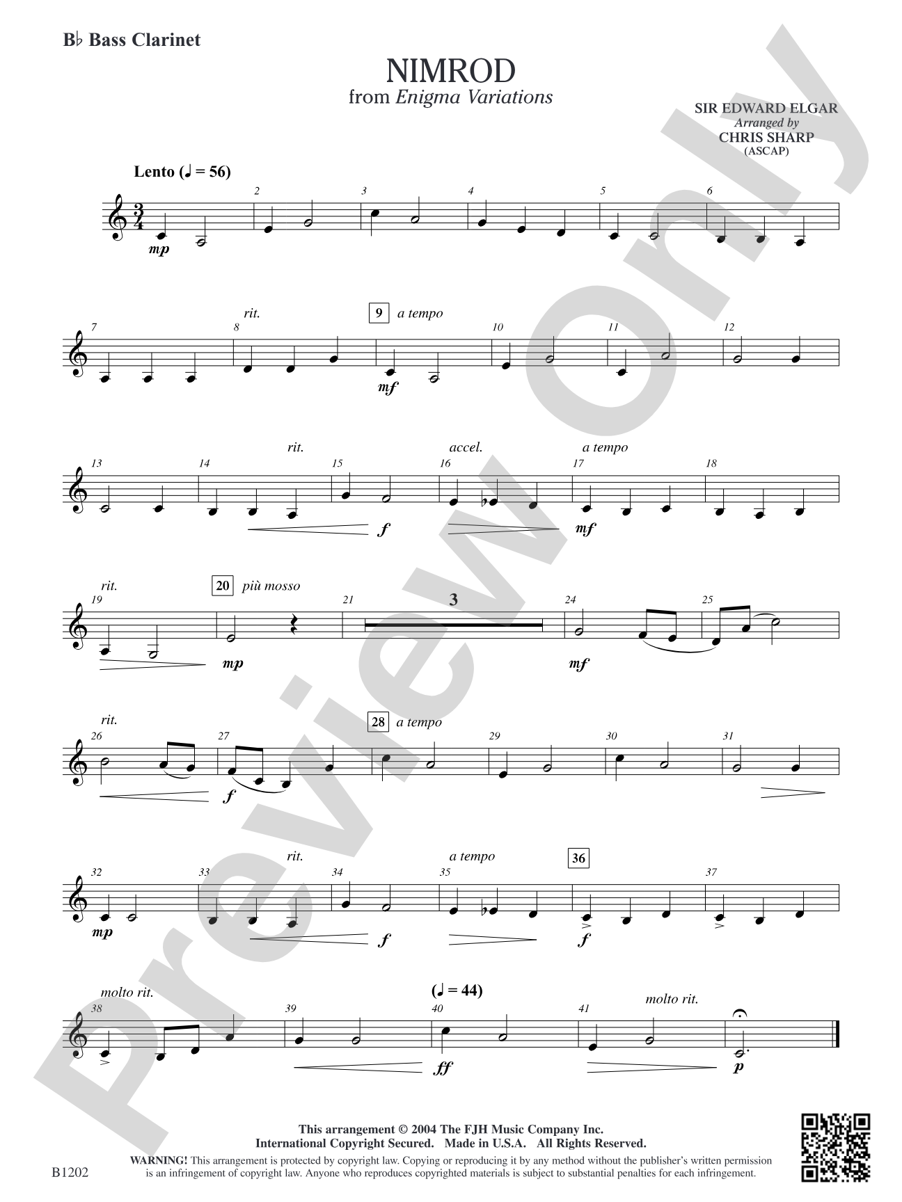 Nimrod: B-flat Bass Clarinet