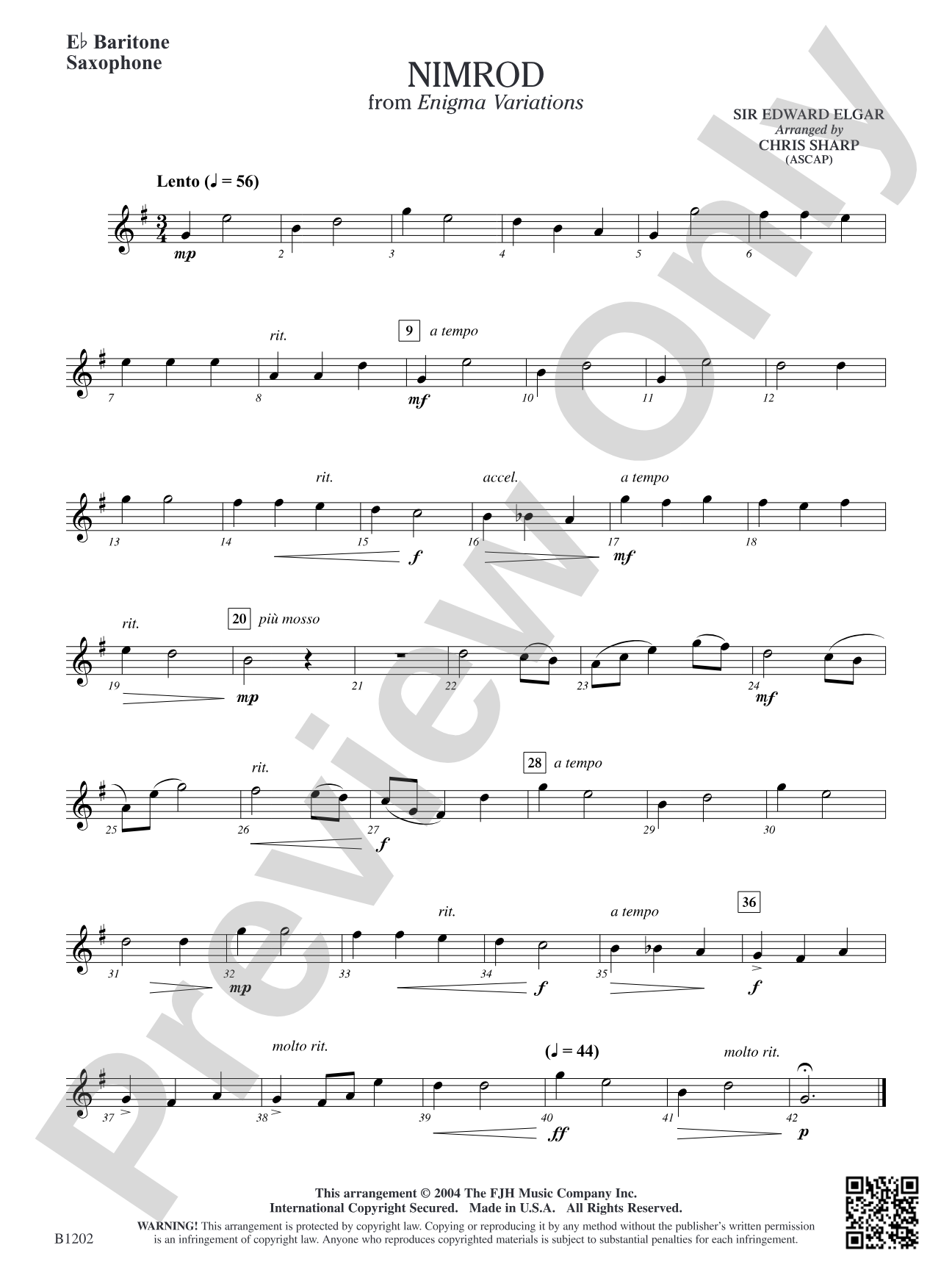 Nimrod: E-flat Baritone Saxophone