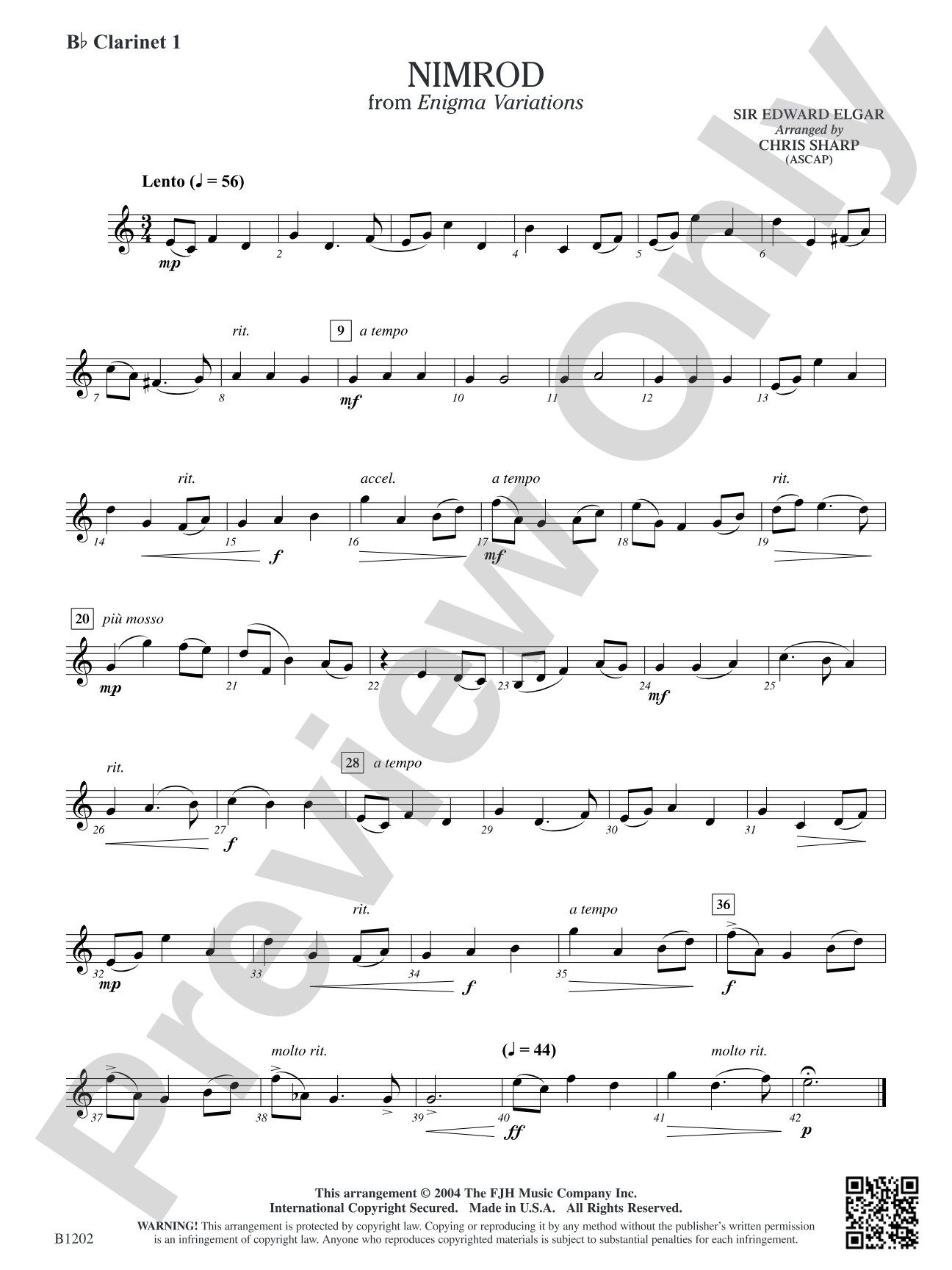 Nimrod: B-flat Clarinet 1