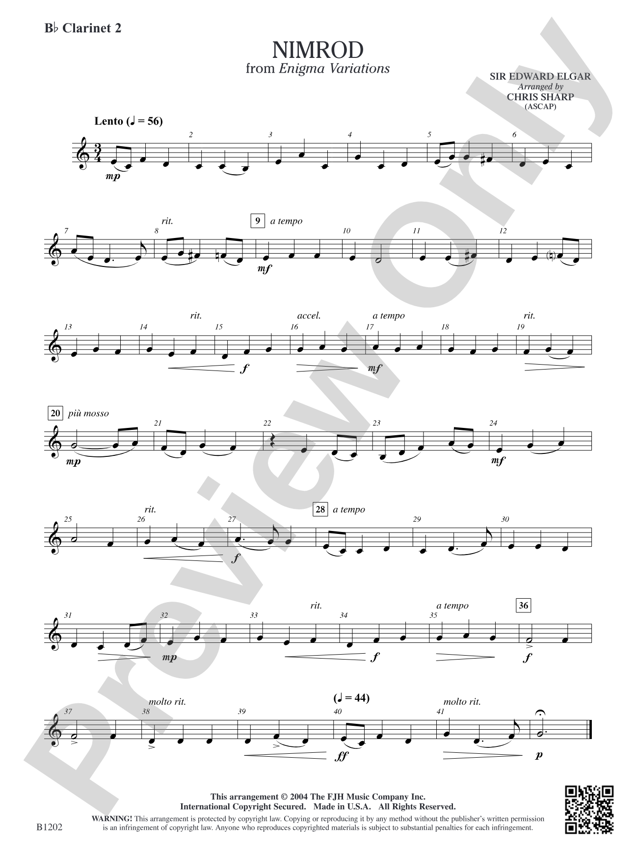Nimrod: B-flat Clarinet 2