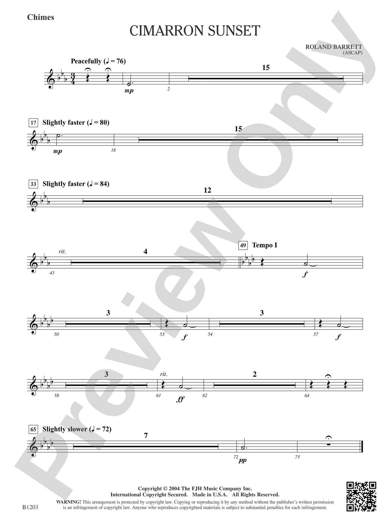 Cimarron Sunset: Chimes