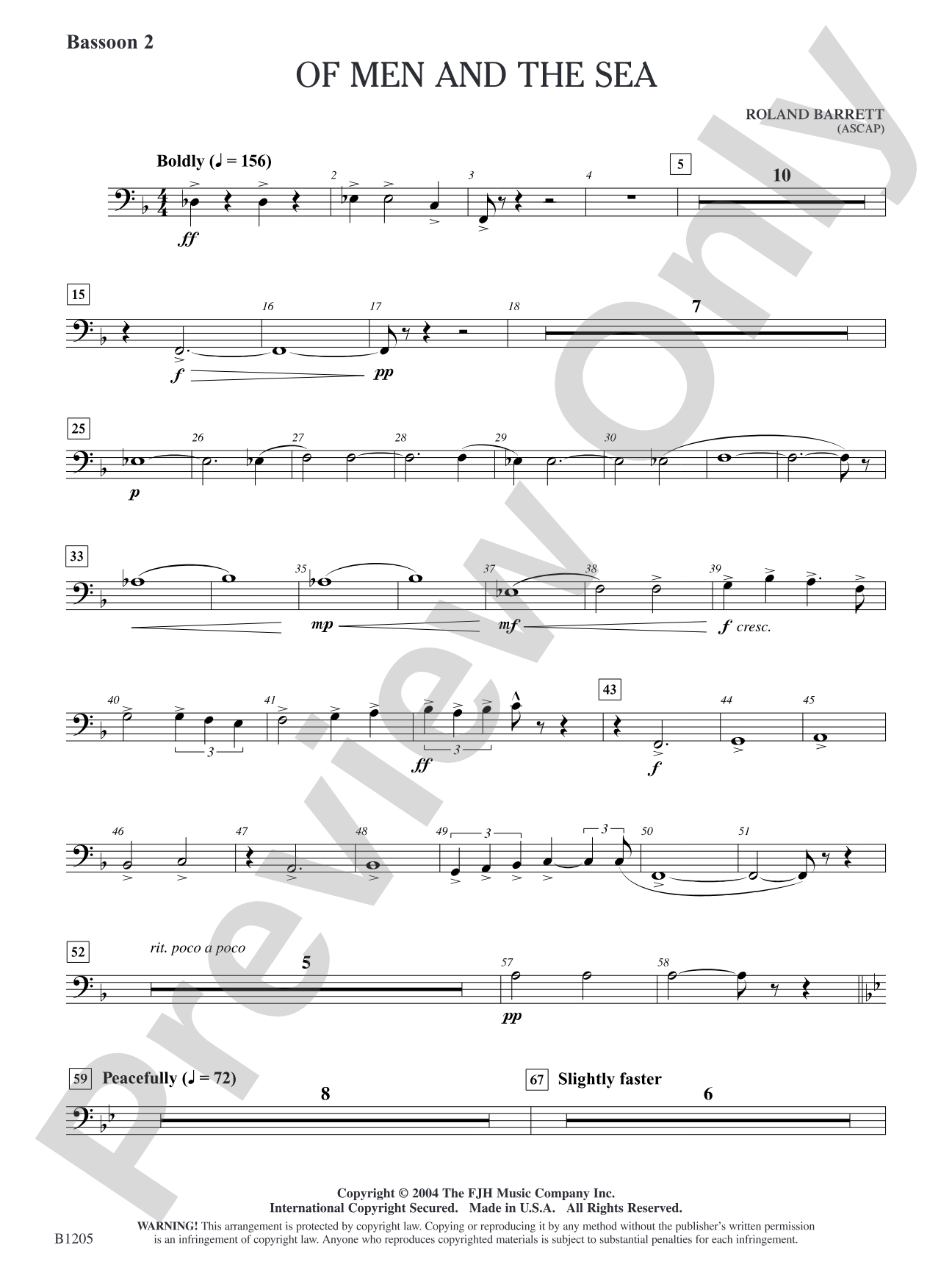 Of Men and the Sea: Bassoon 2