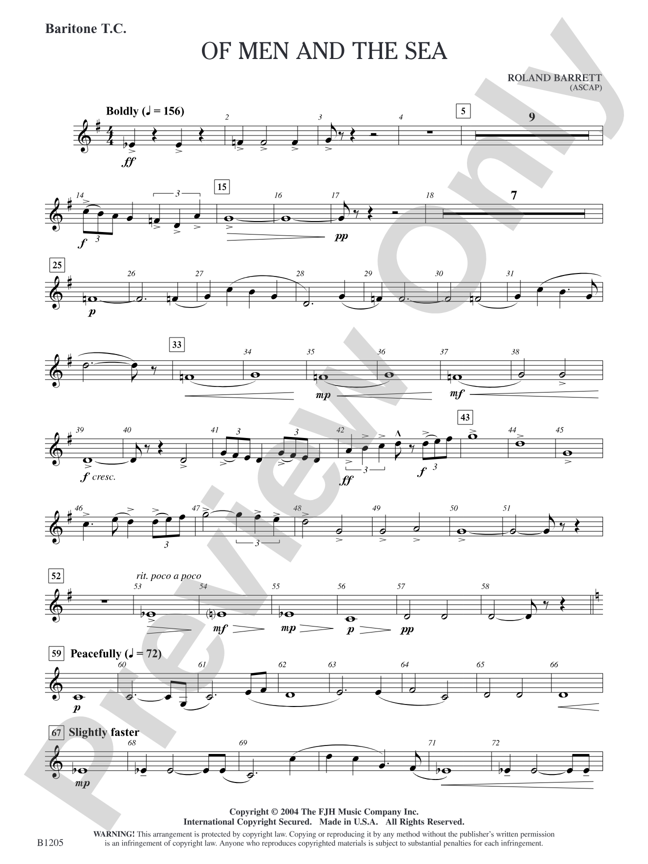 Of Men and the Sea: Baritone T.C.