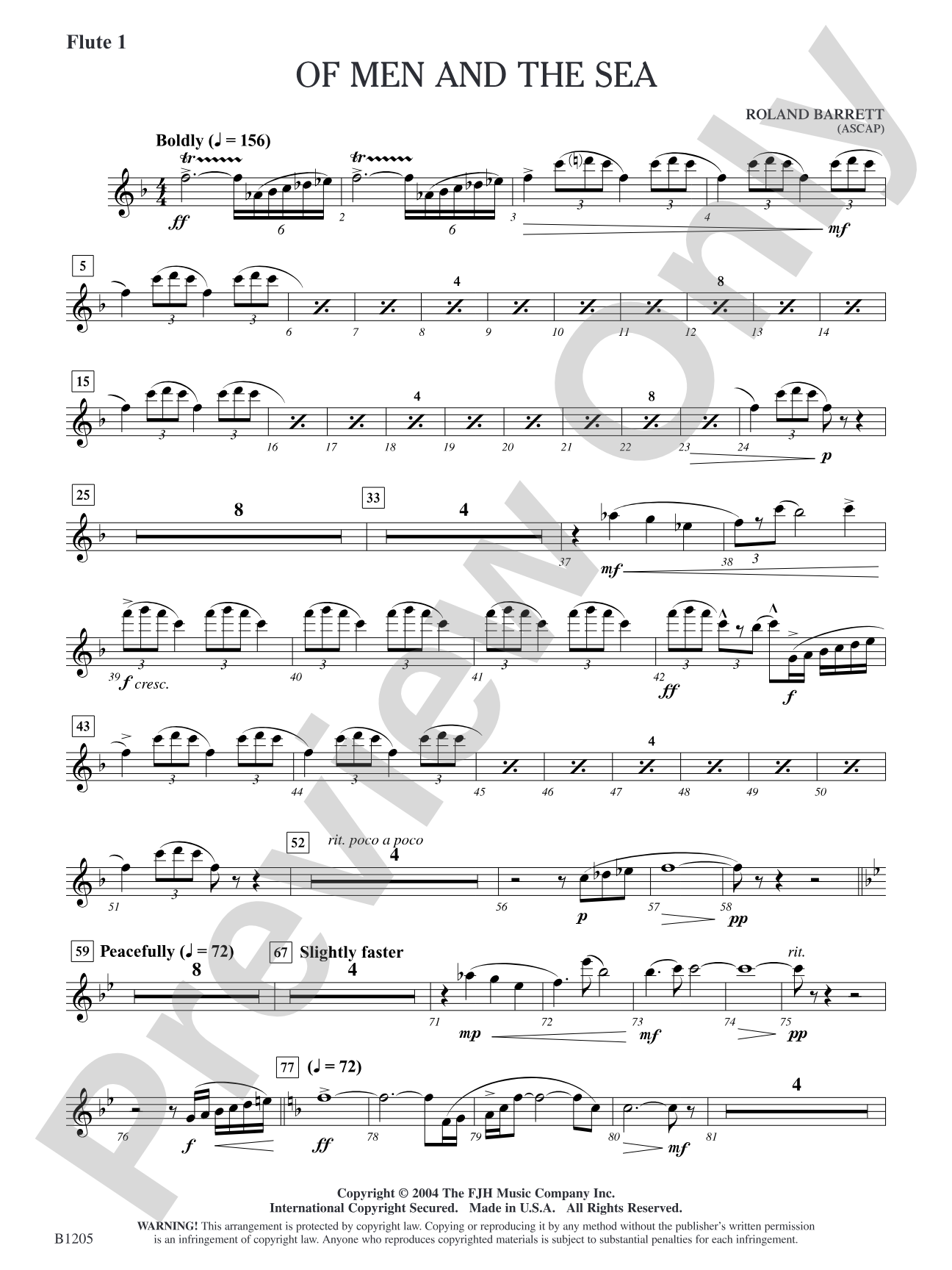 Of Men and the Sea: Flute 1