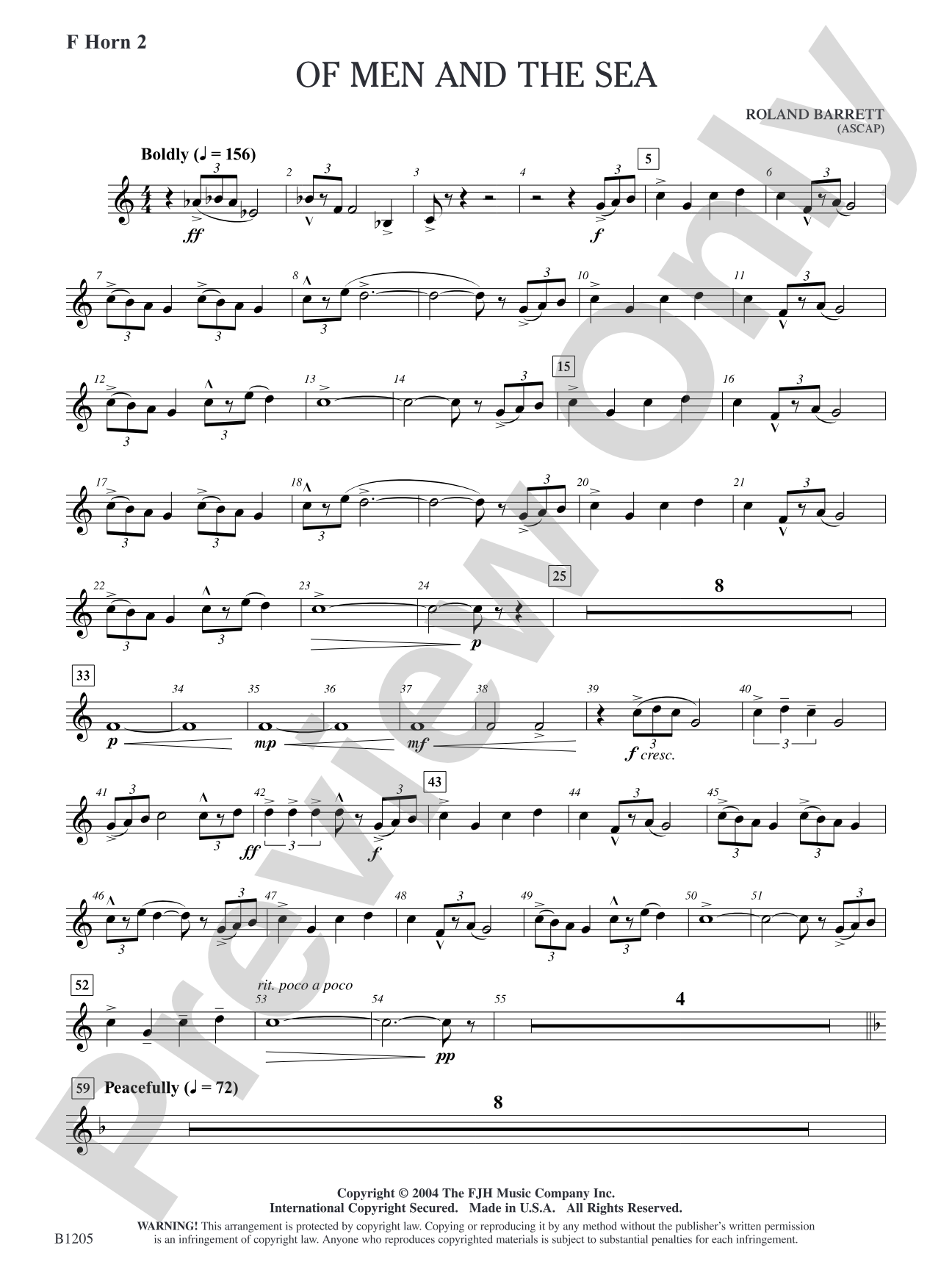 Of Men and the Sea: F Horn 2