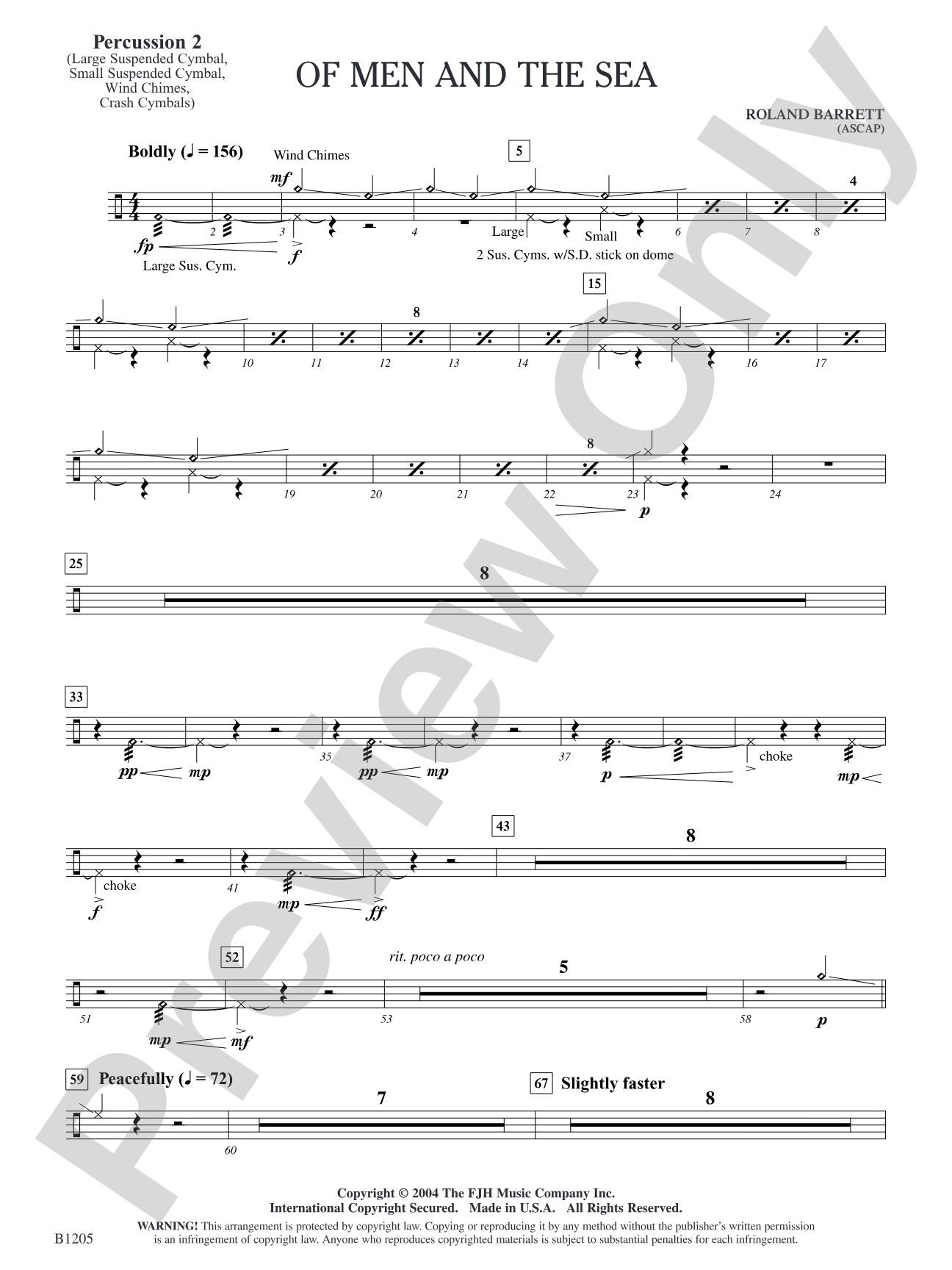 Of Men and the Sea: Percussion 2