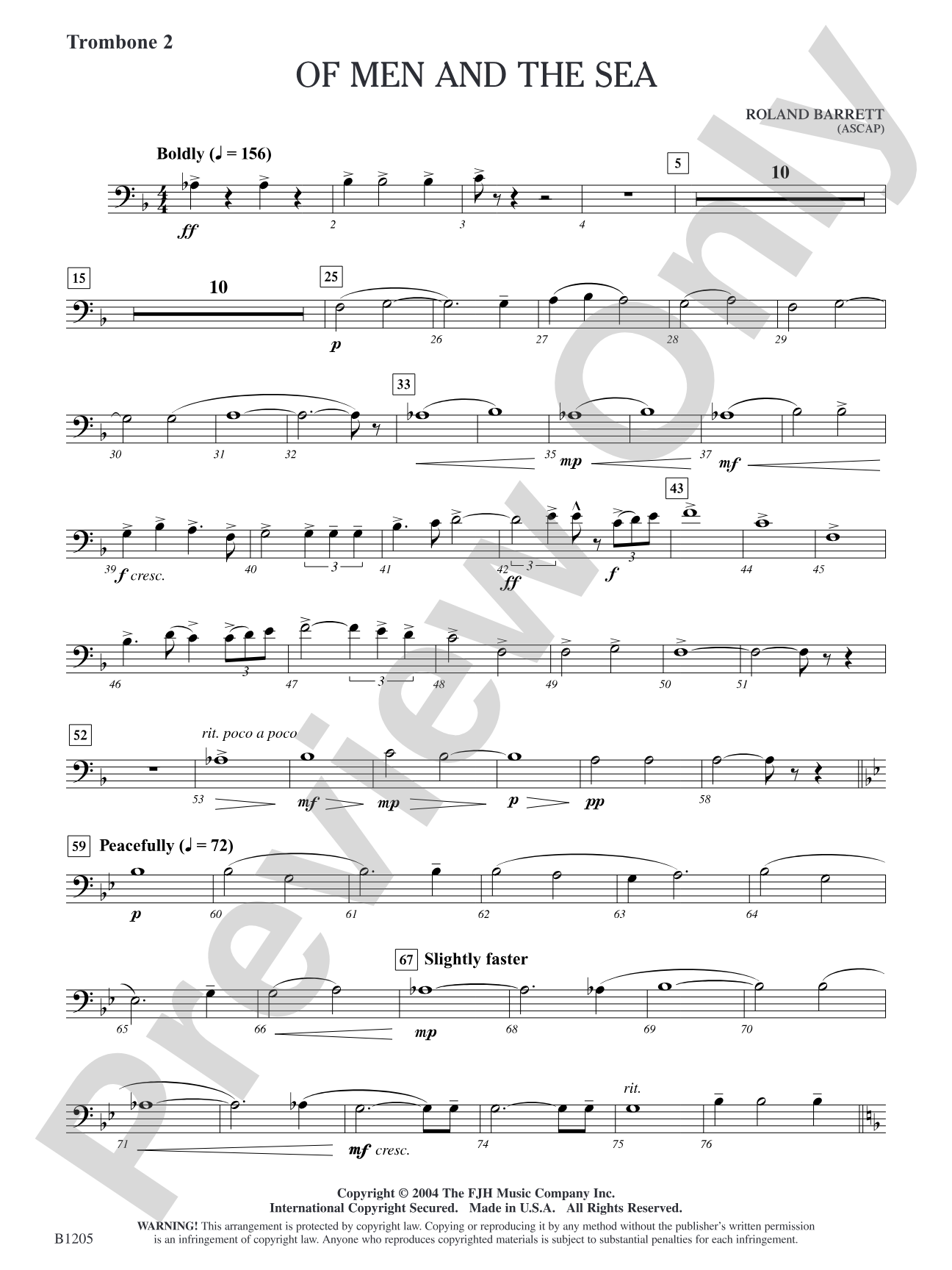 Of Men and the Sea: Trombone 2