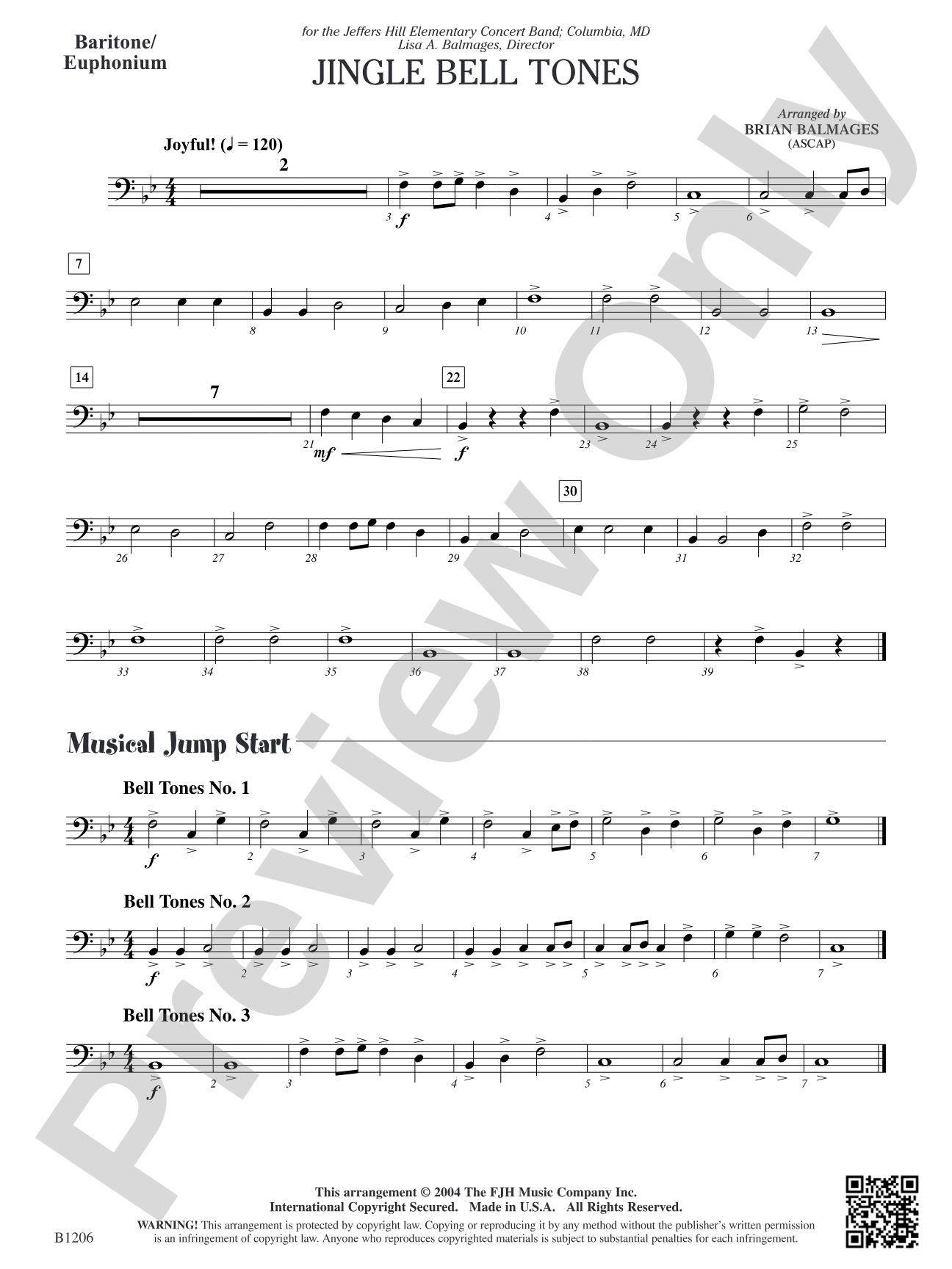 Jingle Bell Tones: Baritone/Euphonium