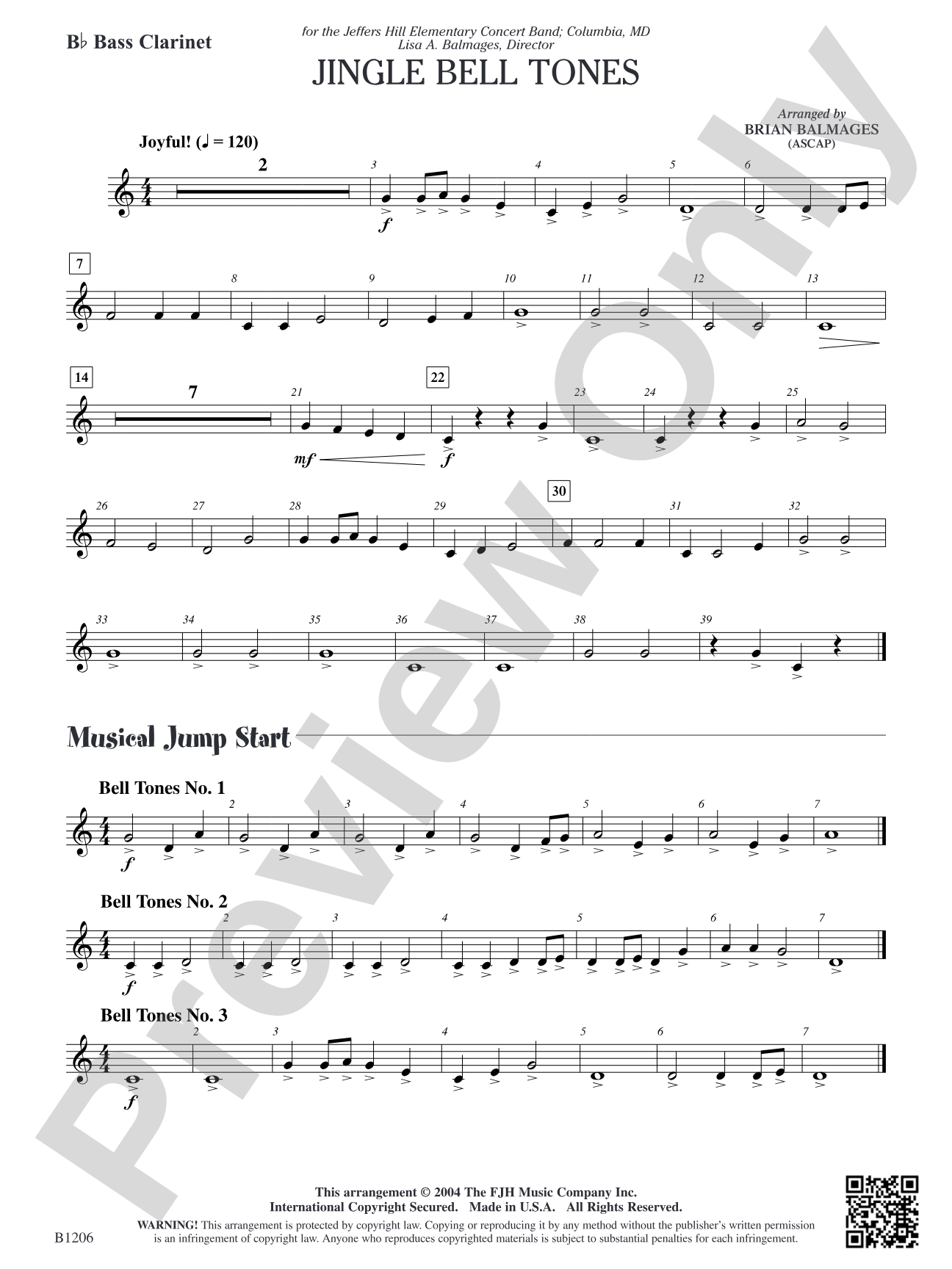 Jingle Bell Tones: B-flat Bass Clarinet