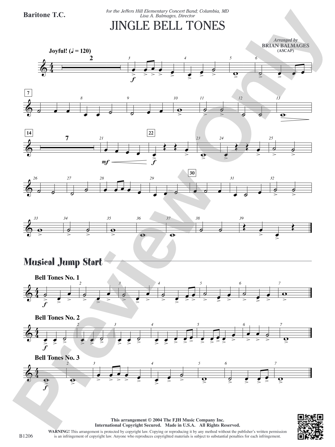 Jingle Bell Tones: Baritone T.C.