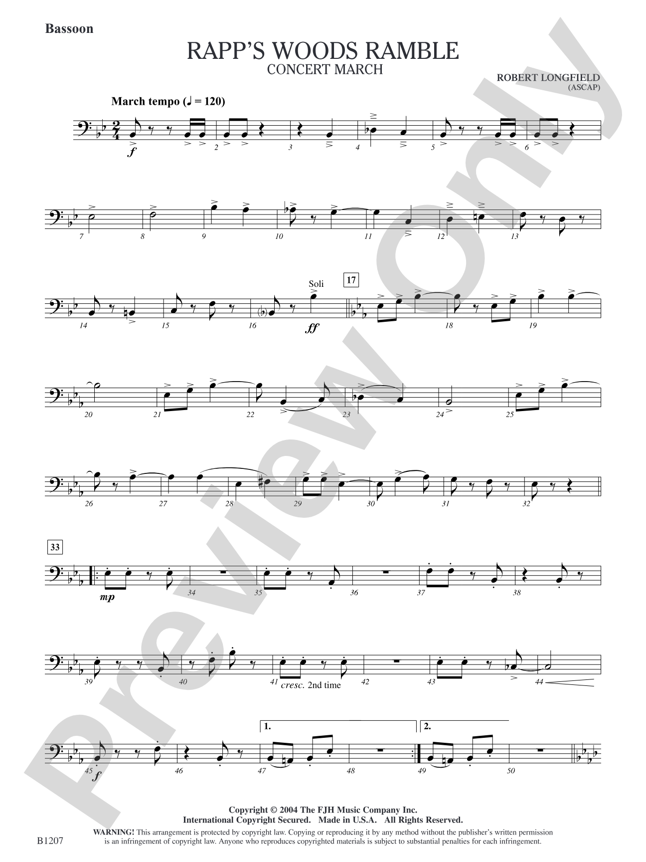 Rapp's Woods Ramble: Bassoon