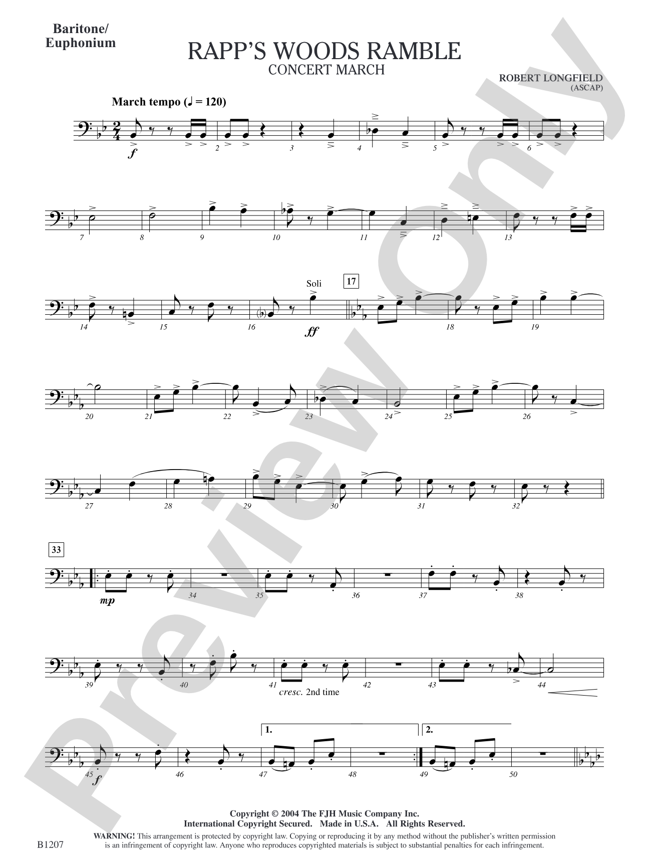 Rapp's Woods Ramble: Baritone/Euphonium