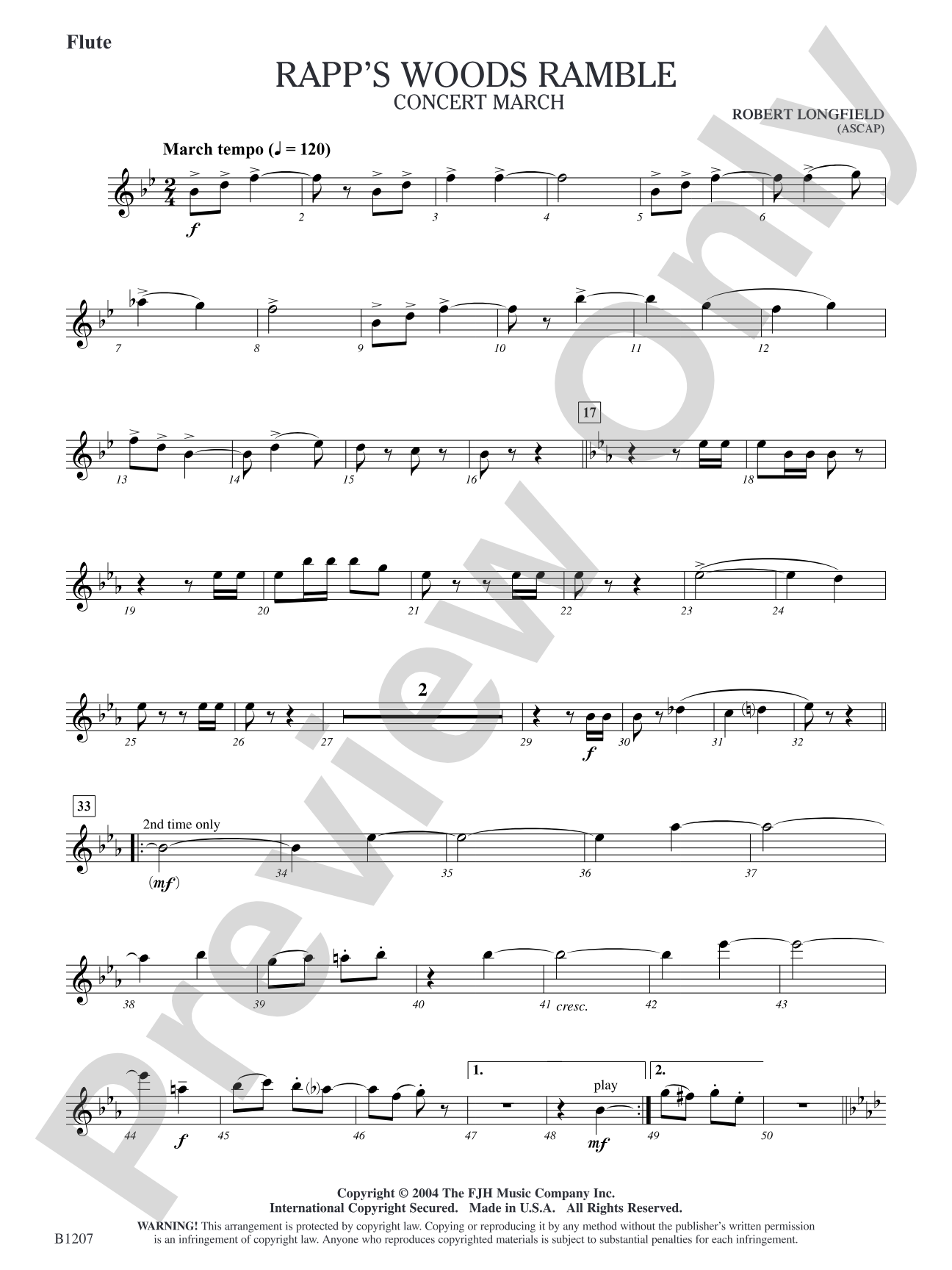 Rapp's Woods Ramble: Flute