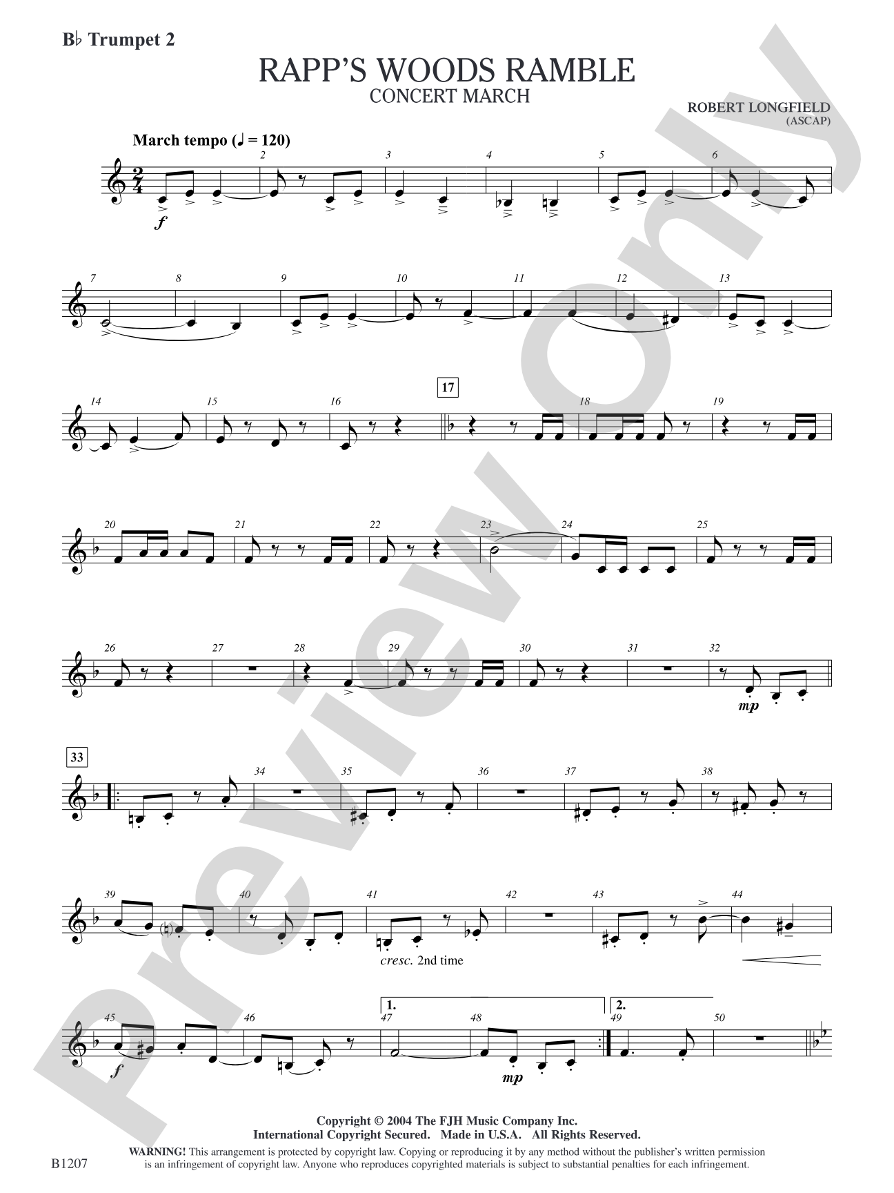 Rapp's Woods Ramble: B-flat Trumpet 2
