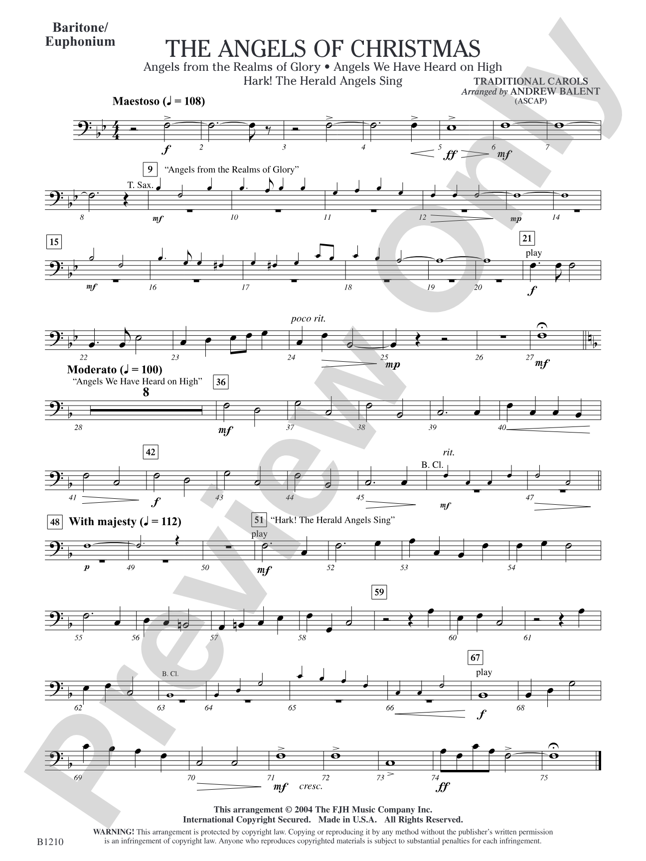 The Angels of Christmas: Baritone/Euphonium