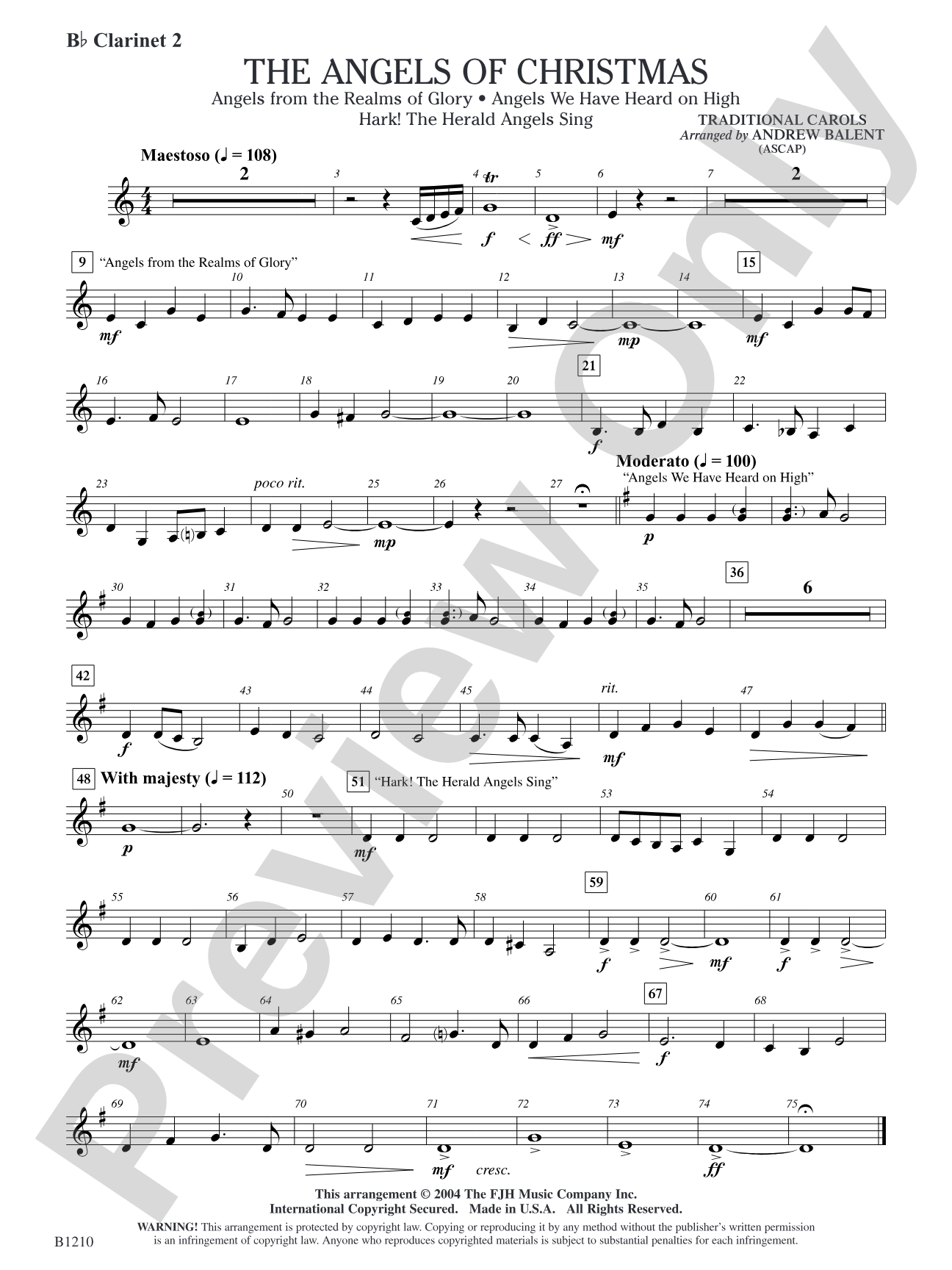 The Angels of Christmas: B-flat Clarinet 2