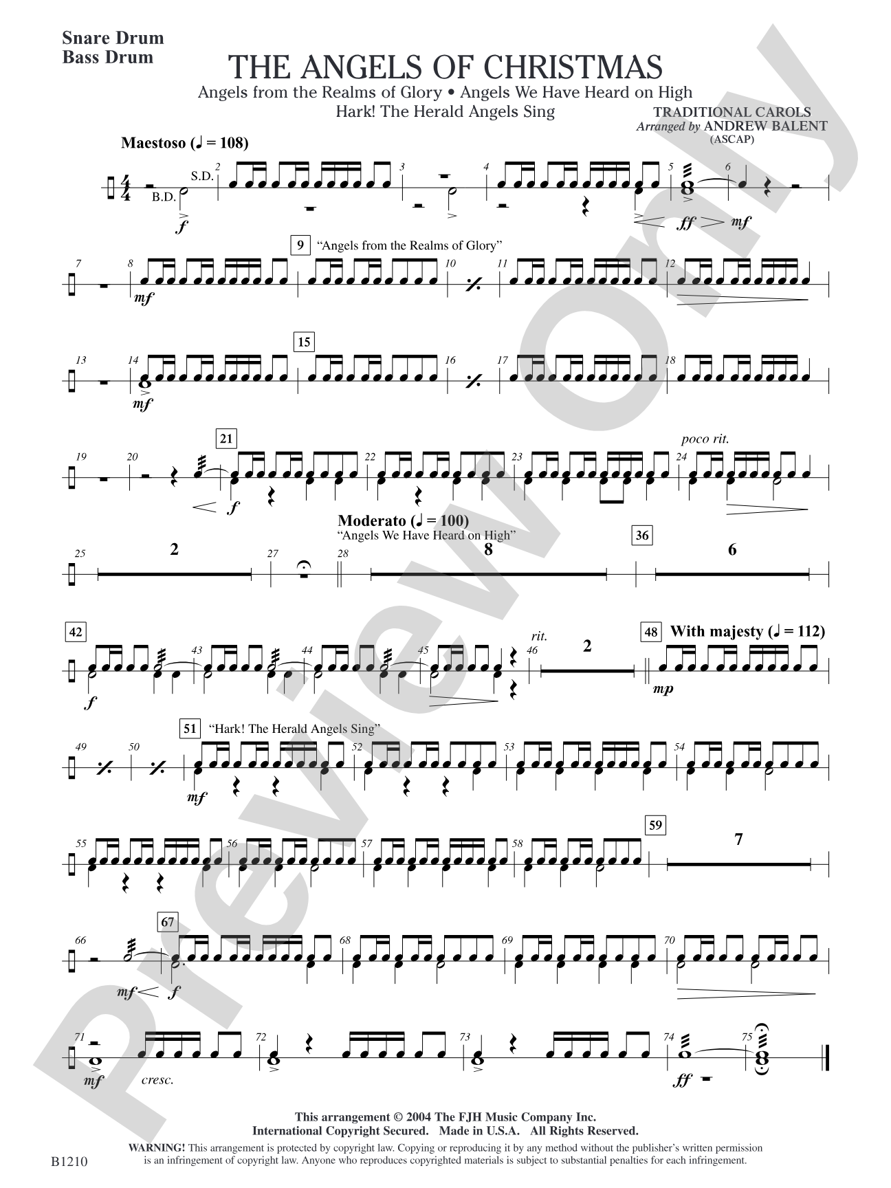 The Angels of Christmas: Snare Drum/Bass Drum