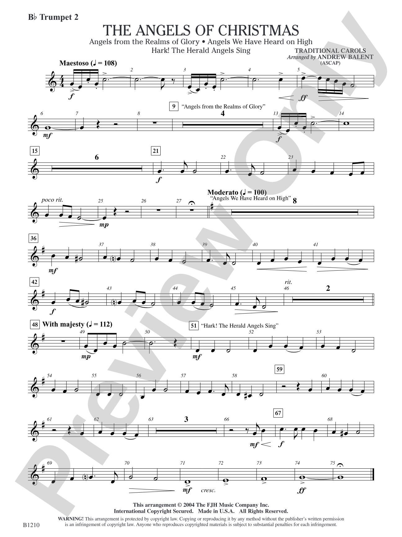 The Angels of Christmas: B-flat Trumpet 2