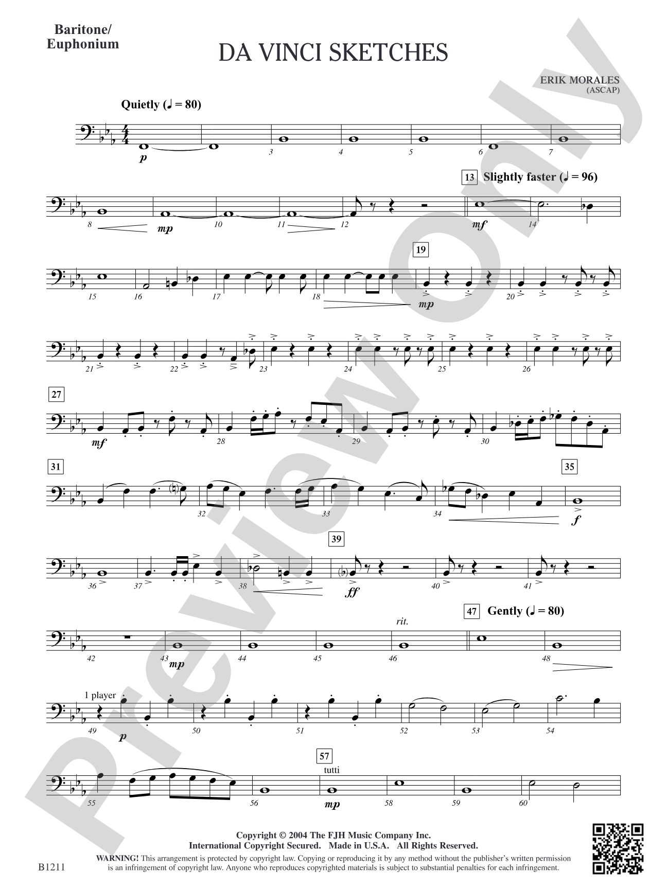 Da Vinci Sketches: Baritone/Euphonium