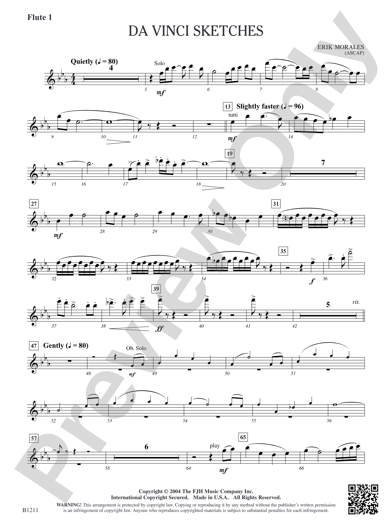 Da Vinci Sketches: Flute 1