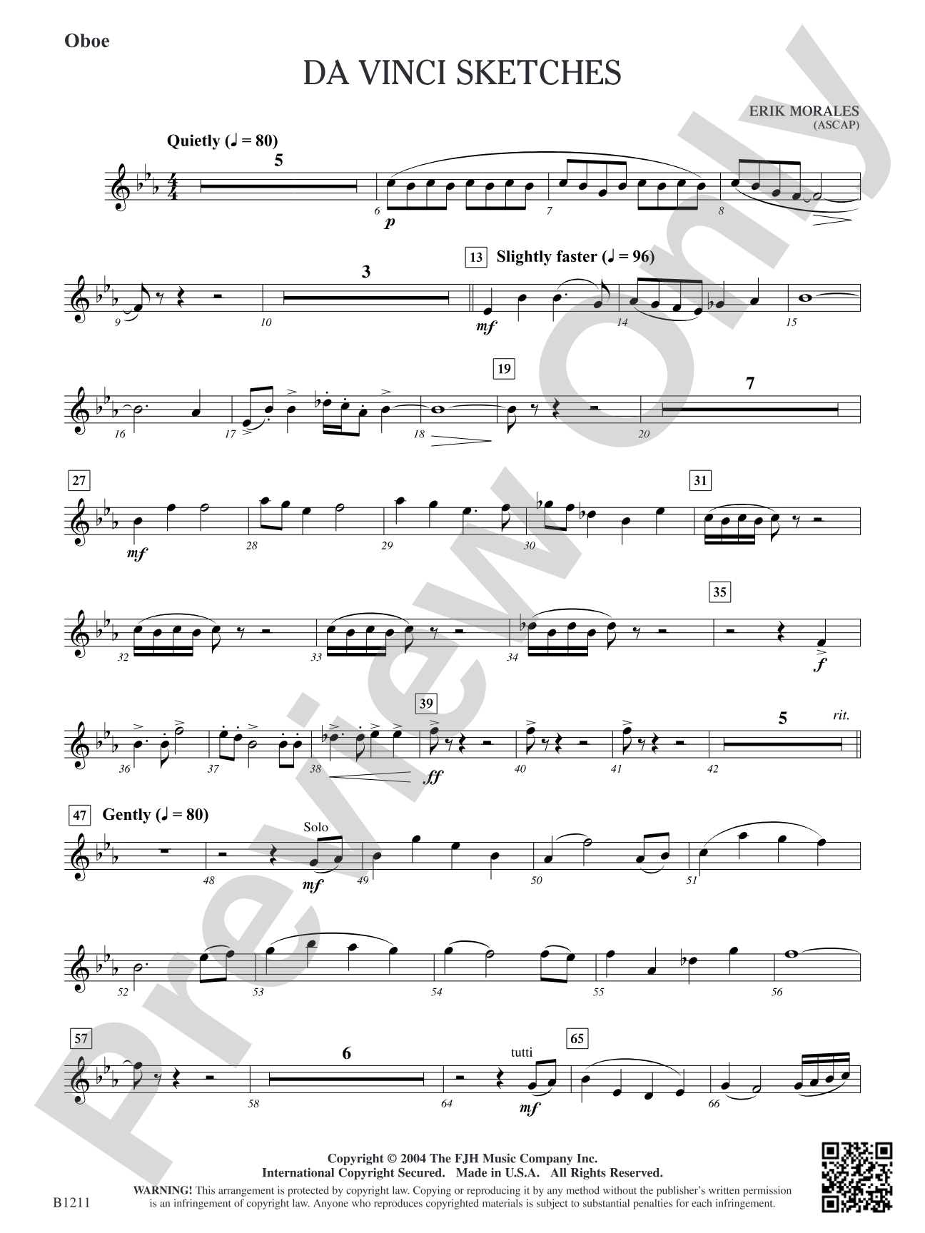 Da Vinci Sketches: Oboe