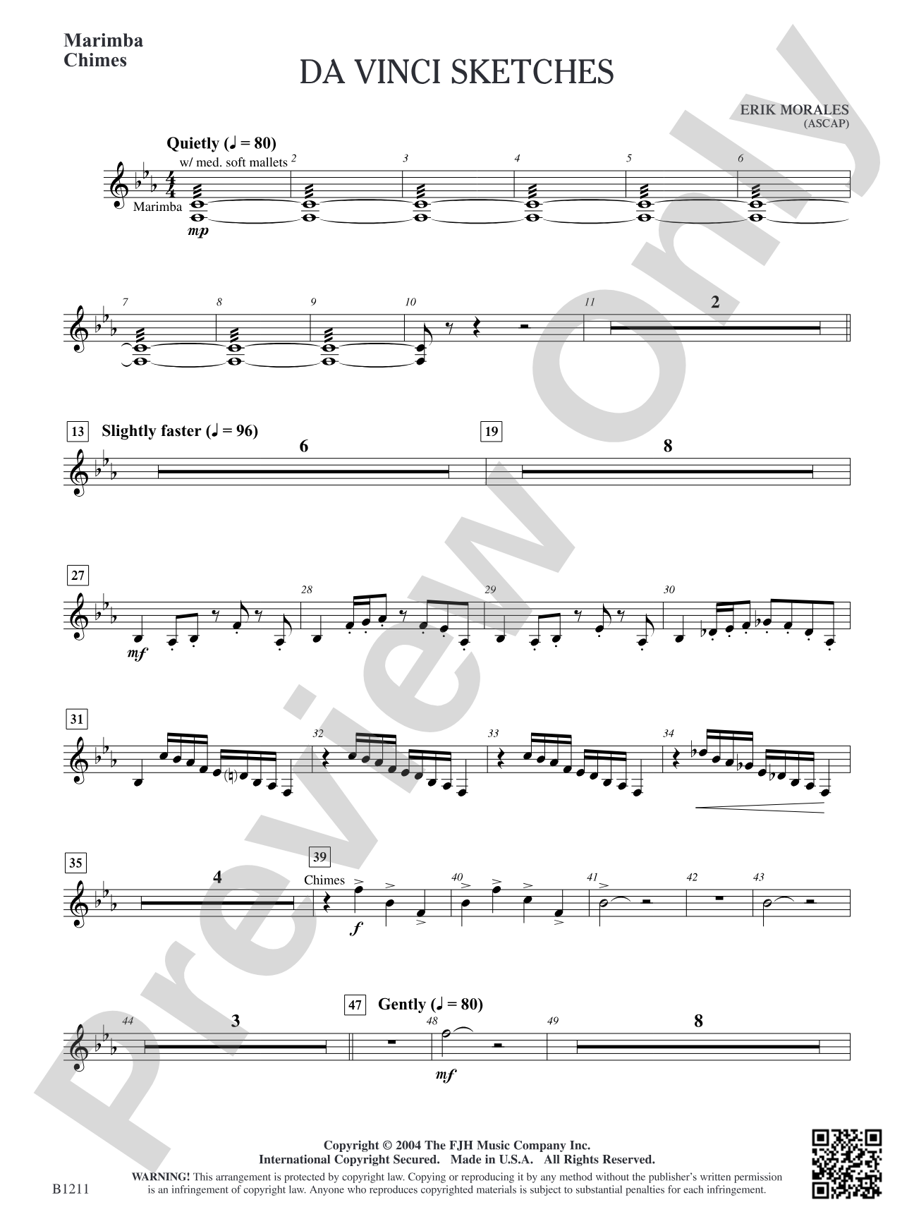 Da Vinci Sketches: Optional Marimba/Chimes