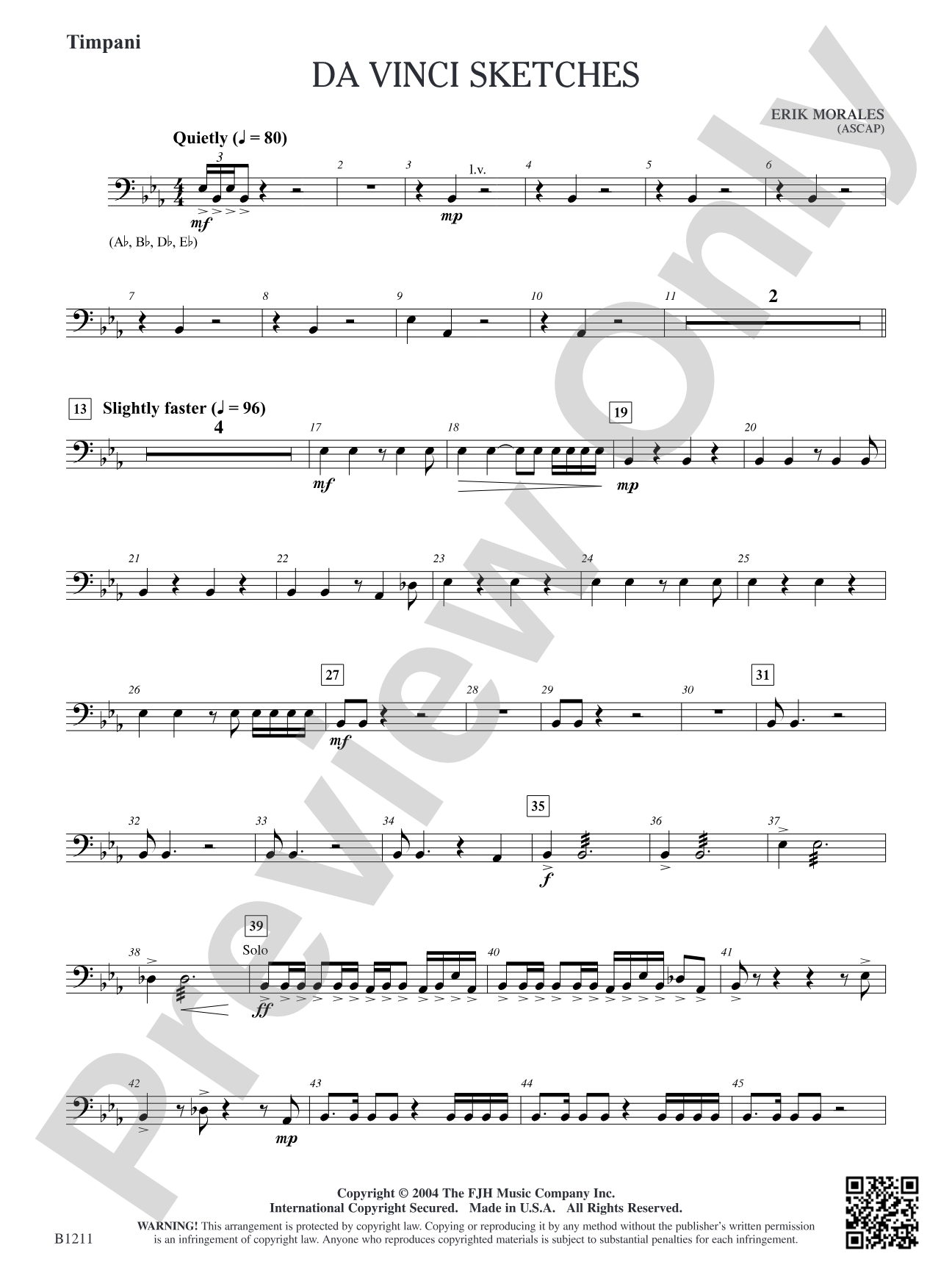 Da Vinci Sketches: Timpani