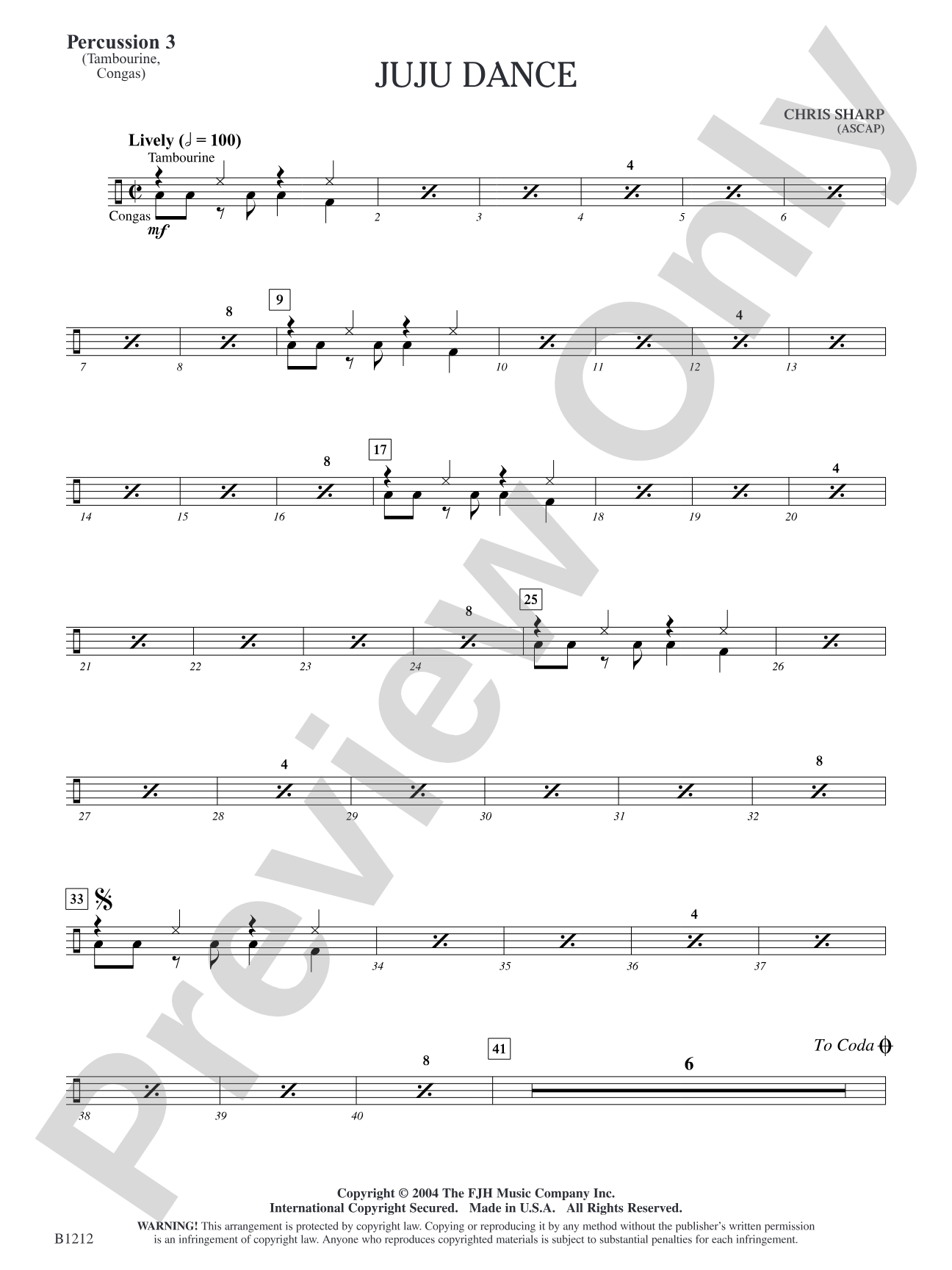 Juju Dance: Percussion 3