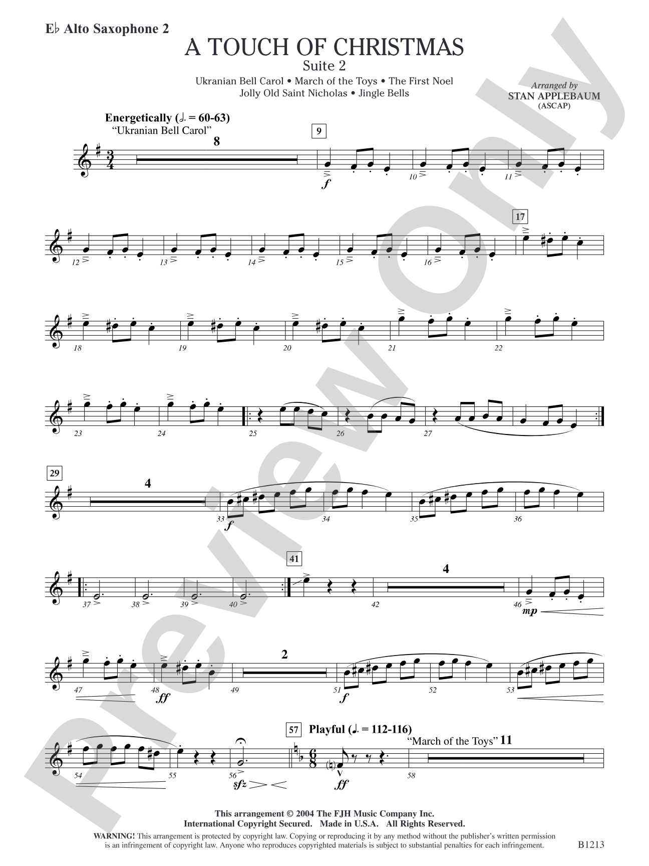 A Touch of Christmas: Suite 2: E-flat Alto Saxophone 2