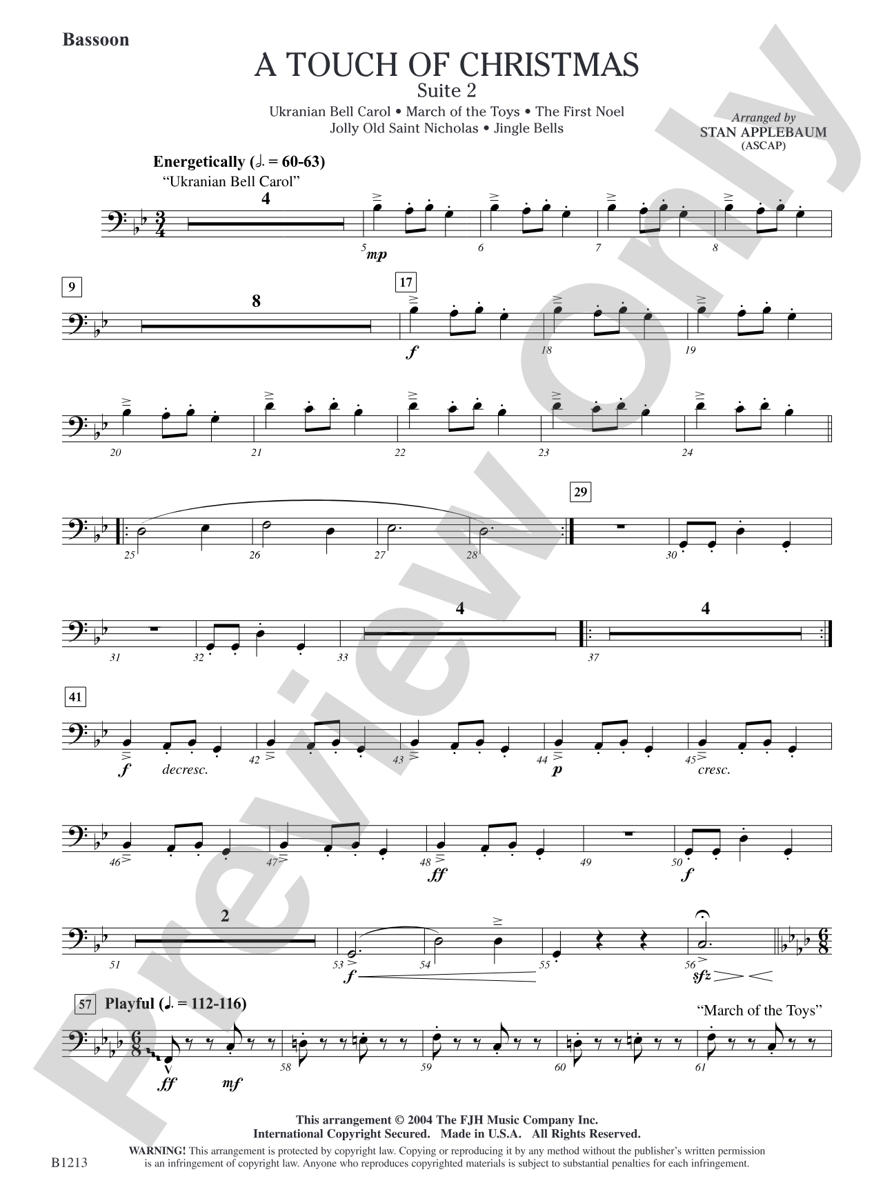 A Touch of Christmas: Suite 2: Bassoon