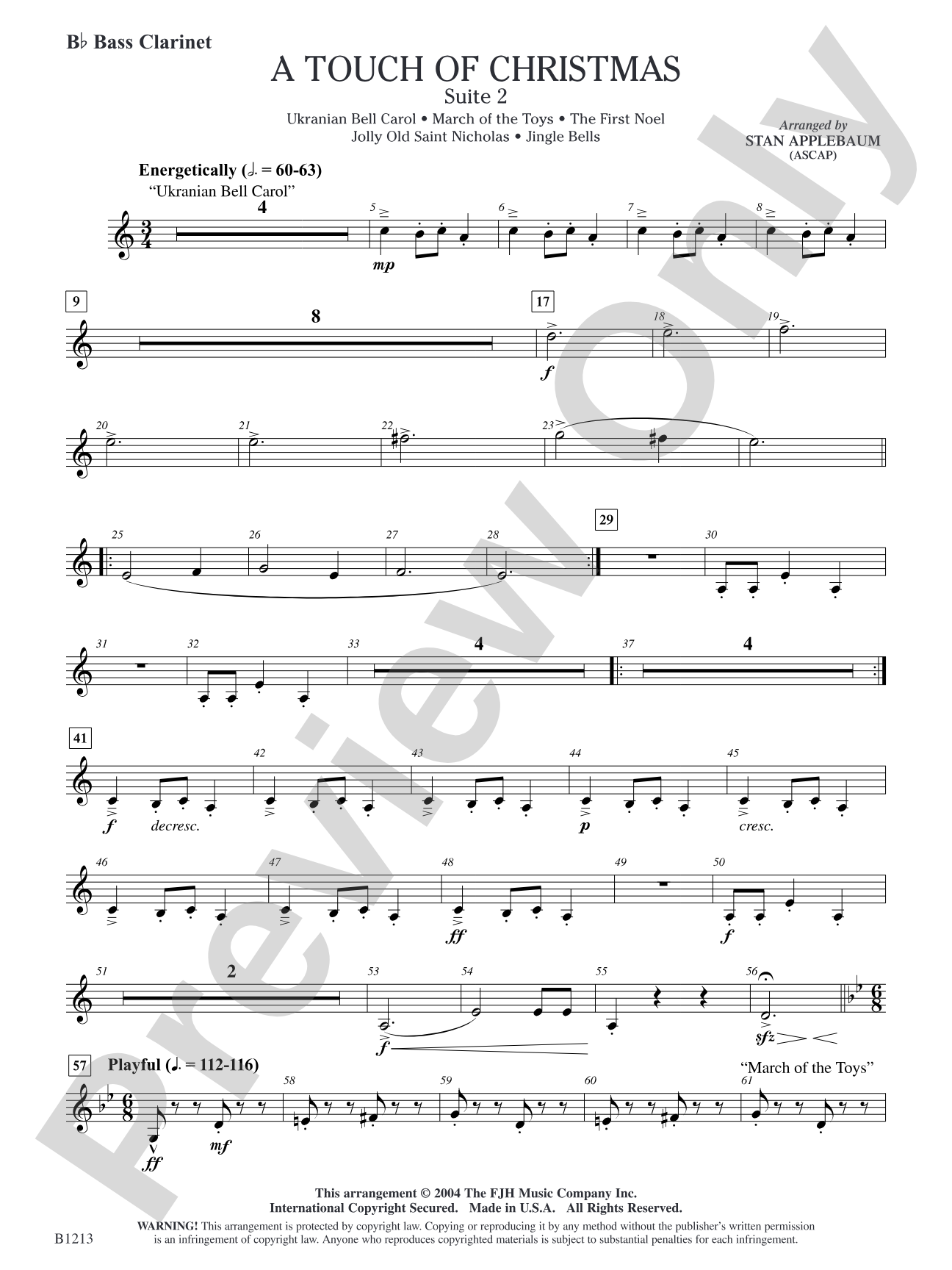 A Touch of Christmas: Suite 2: B-flat Bass Clarinet