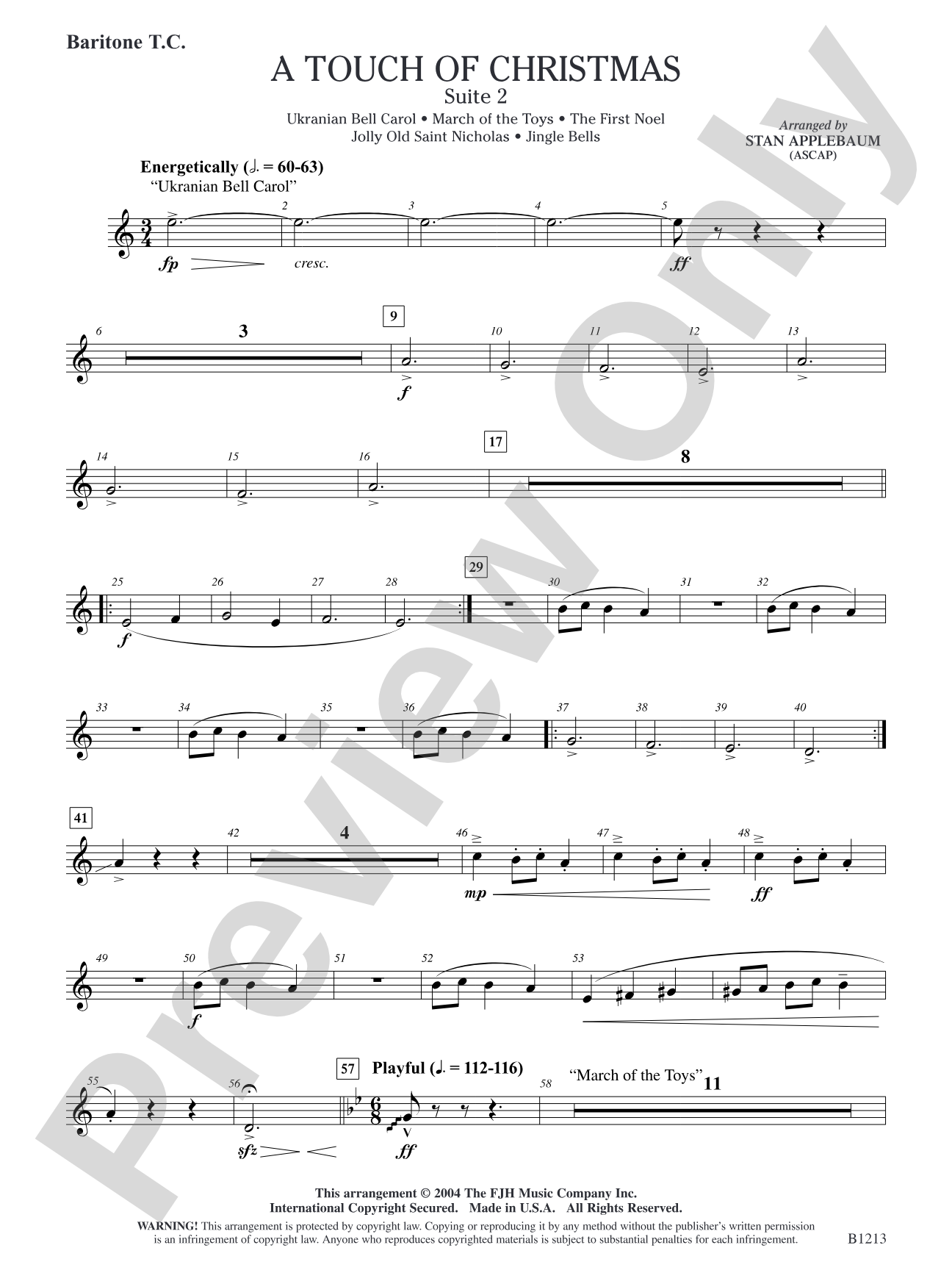 A Touch of Christmas: Suite 2: Baritone T.C.