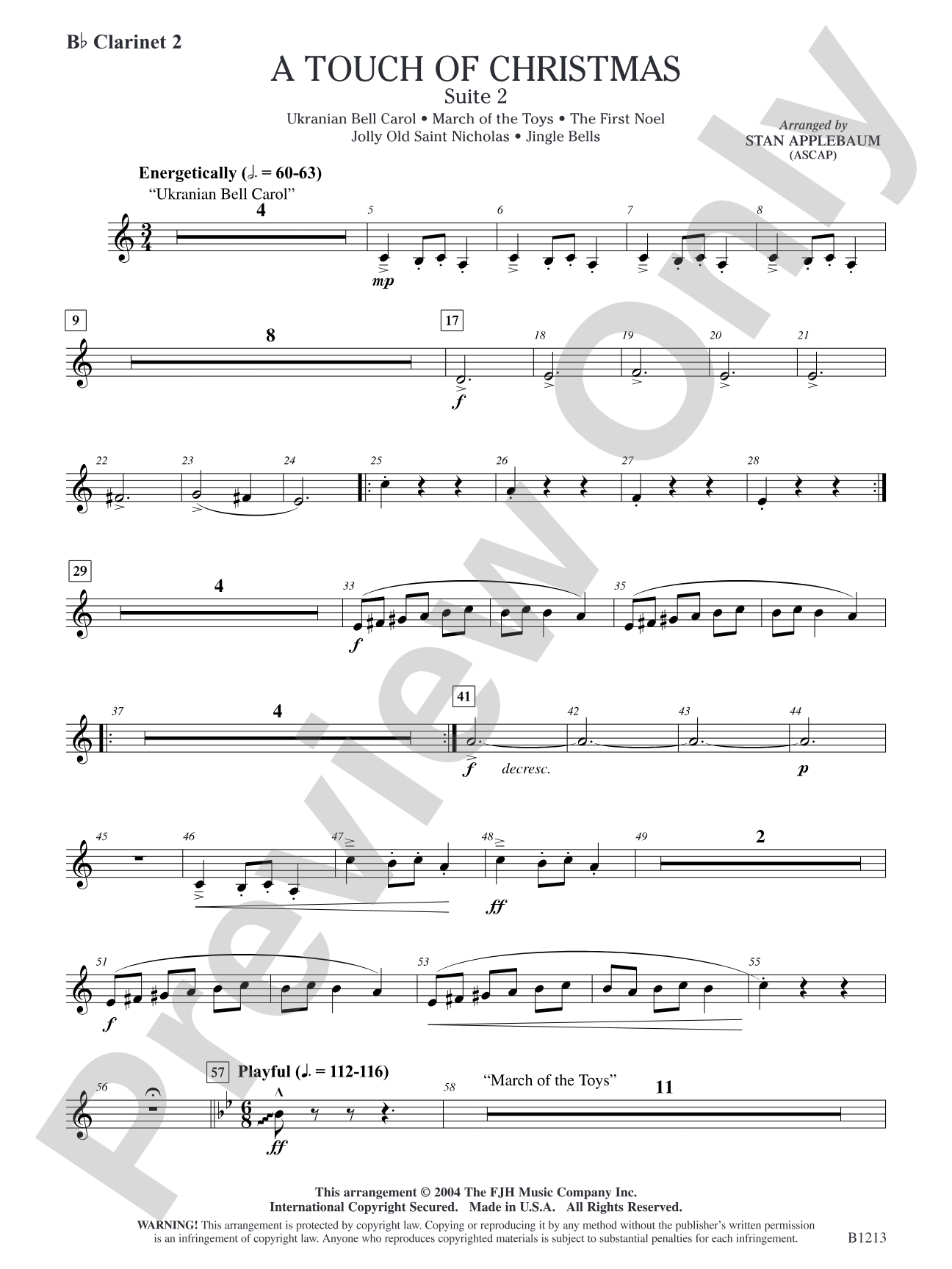 A Touch of Christmas: Suite 2: B-flat Clarinet 2