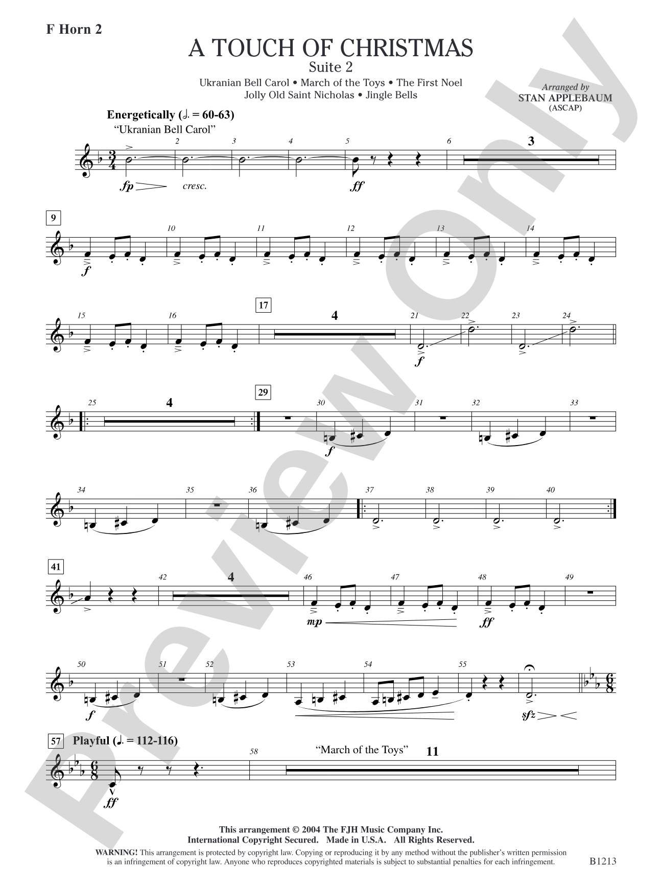 A Touch of Christmas: Suite 2: F Horn 2