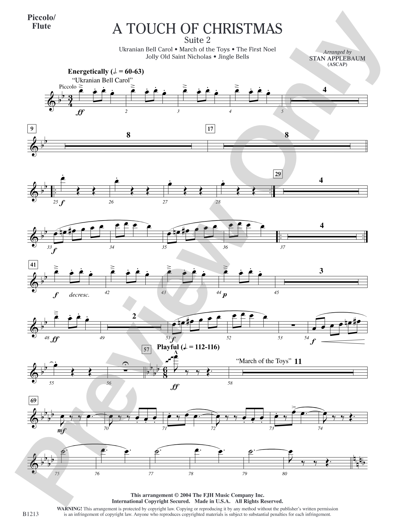 A Touch of Christmas: Suite 2: Piccolo/Flute