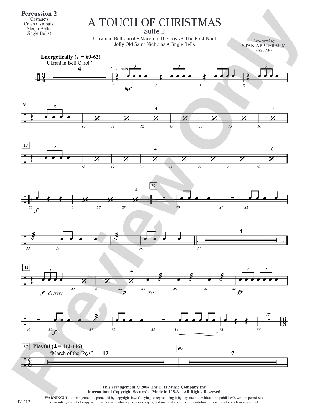 A Touch of Christmas: Suite 2: Percussion 2