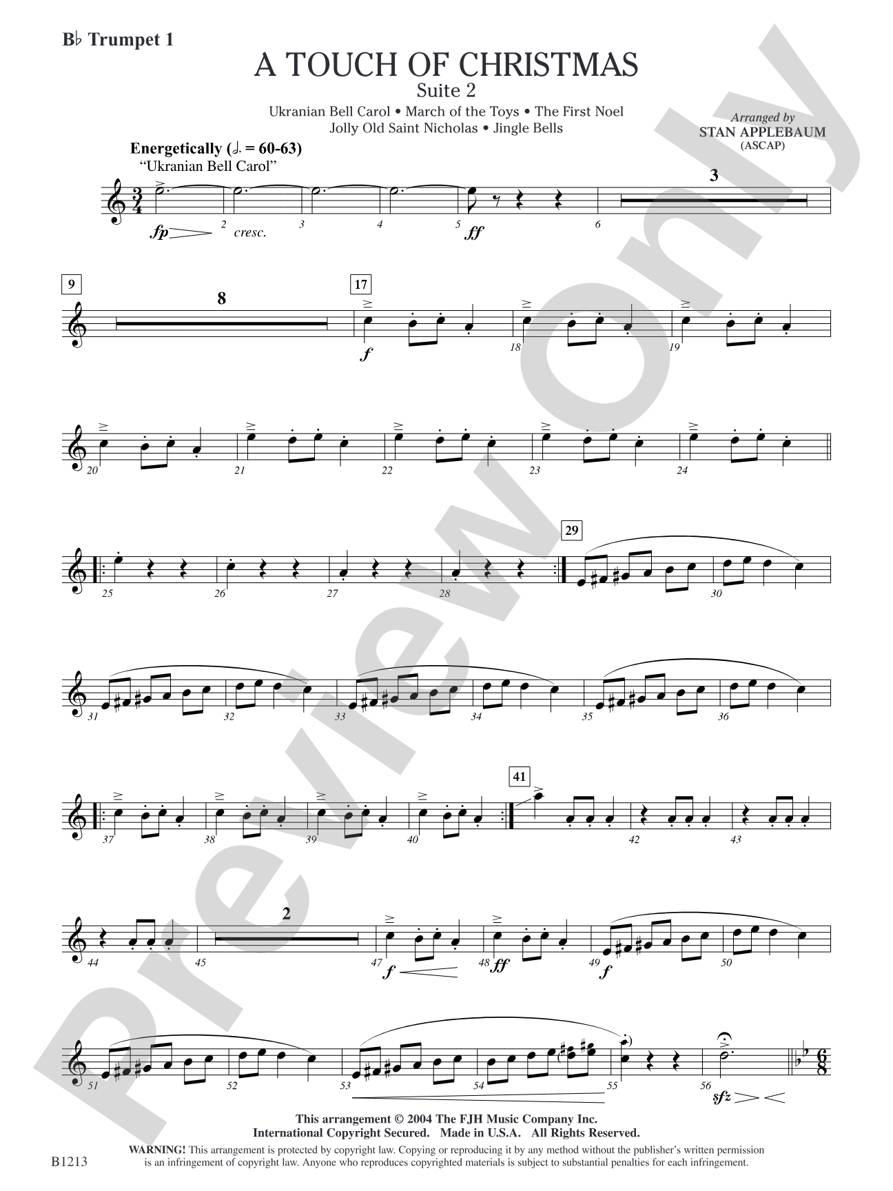 A Touch of Christmas: Suite 2: B-flat Trumpet 1