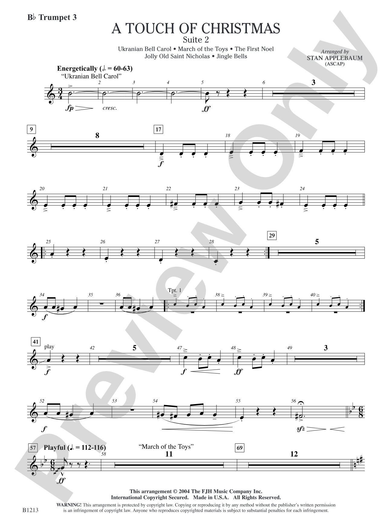 A Touch of Christmas: Suite 2: B-flat Trumpet 3