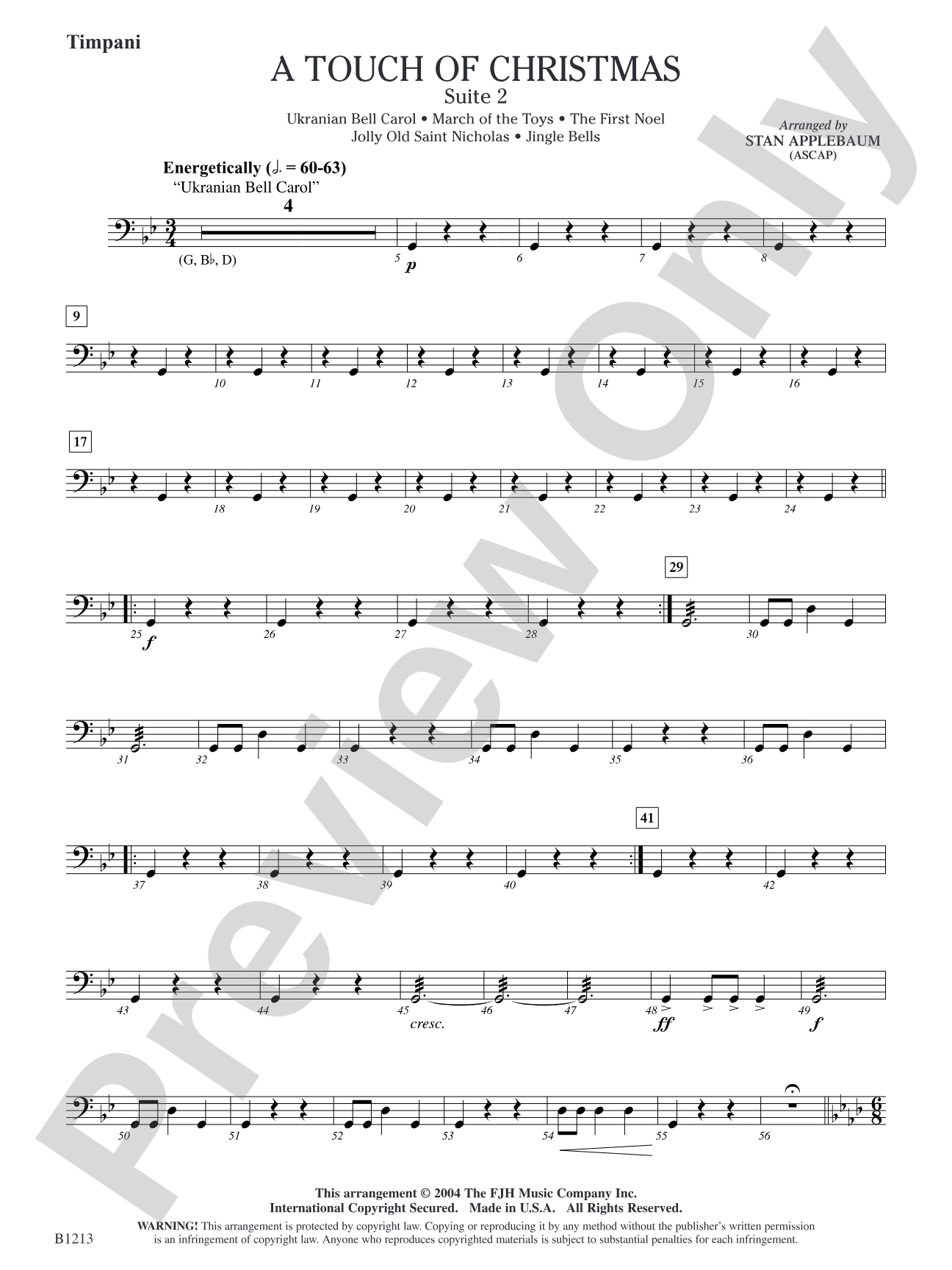 A Touch of Christmas: Suite 2: Timpani