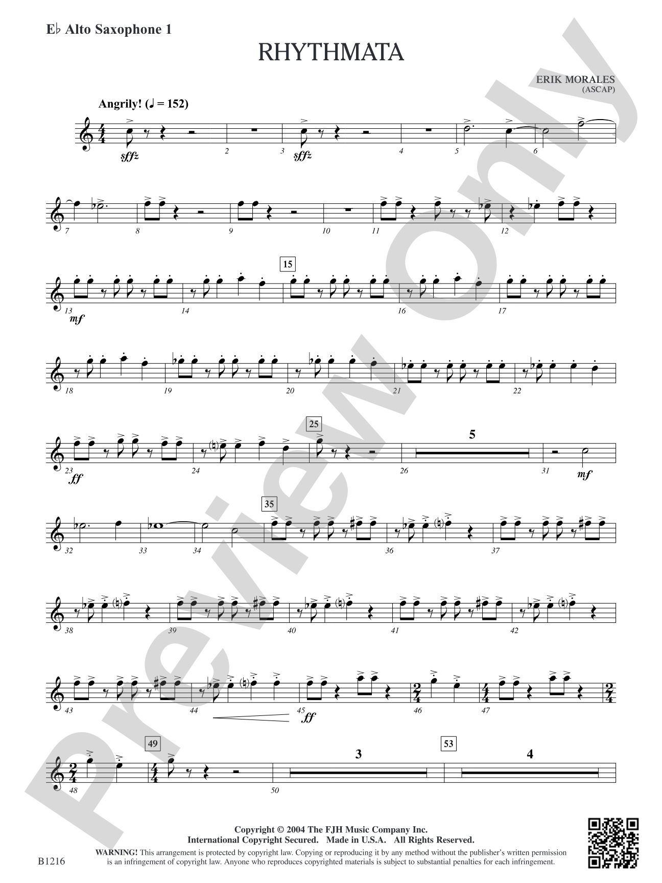 Rhythmata: E-flat Alto Saxophone 1