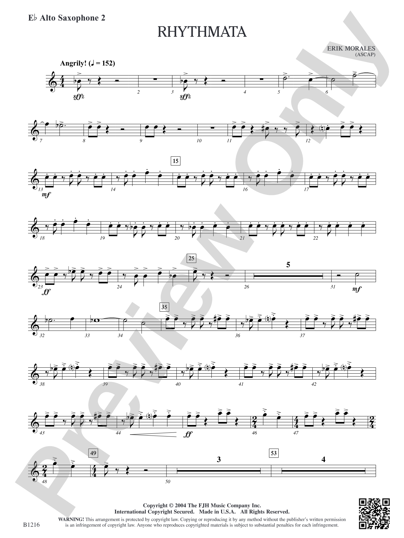 Rhythmata: E-flat Alto Saxophone 2