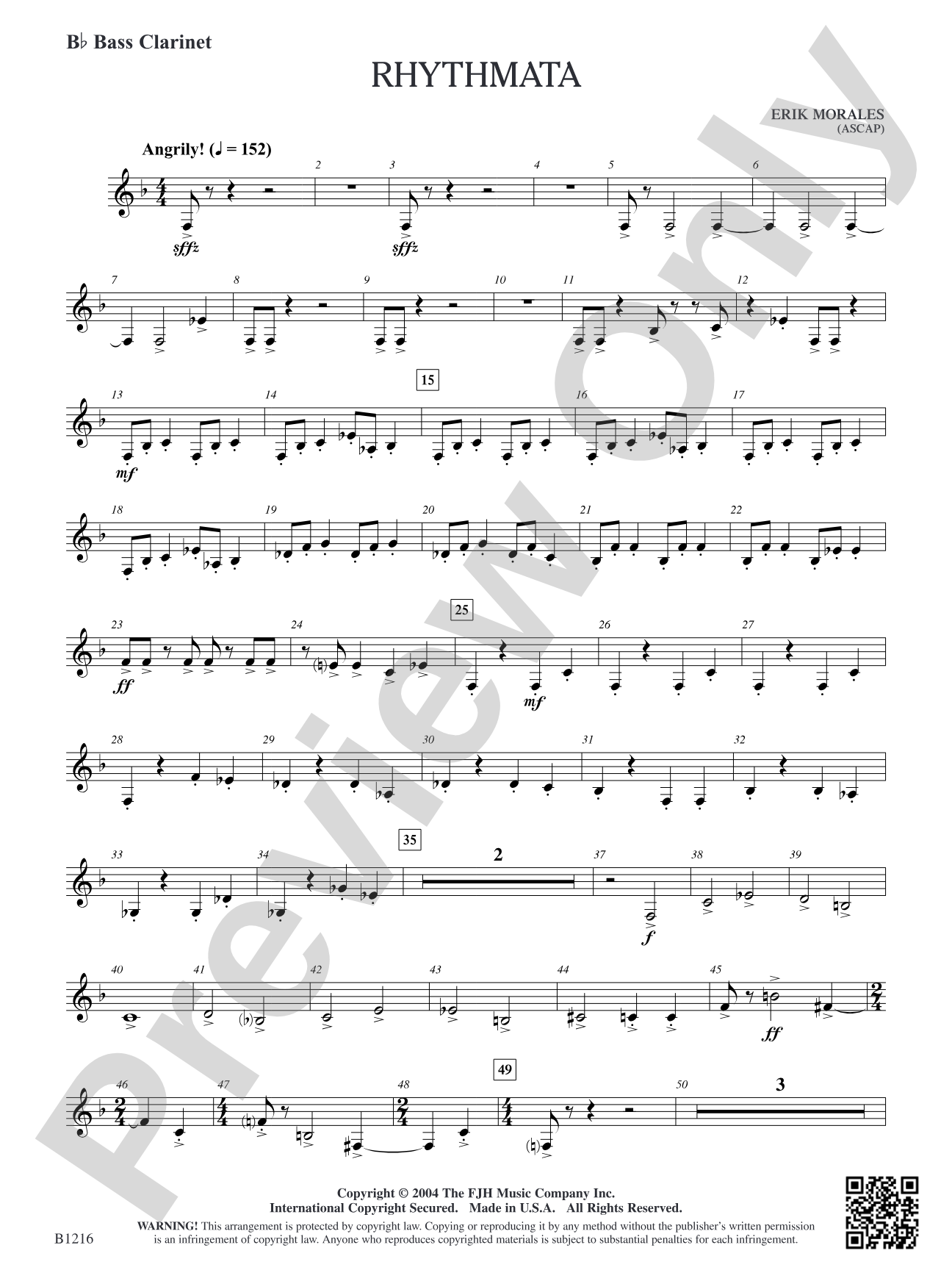 Rhythmata: B-flat Bass Clarinet