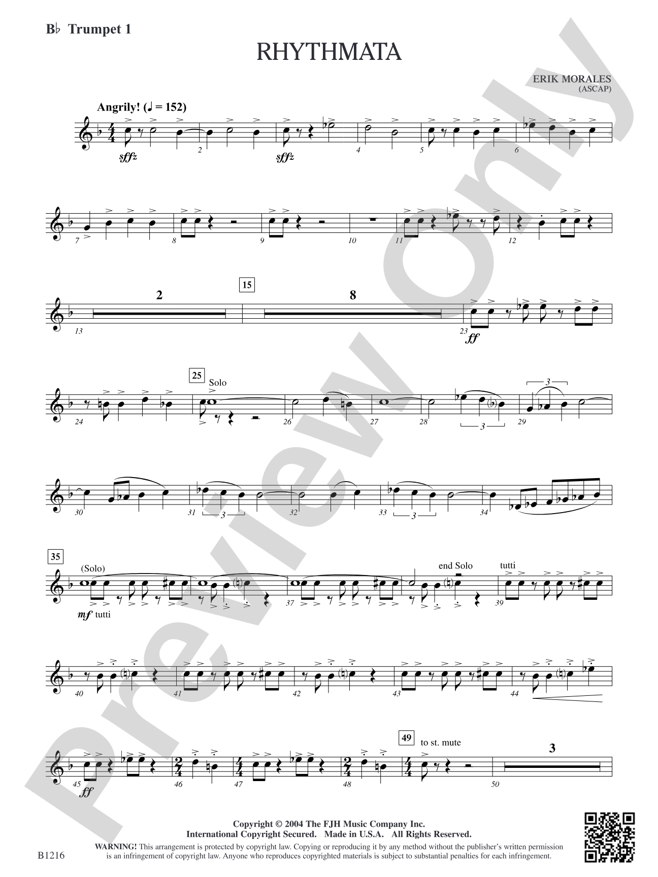 Rhythmata: B-flat Trumpet 1
