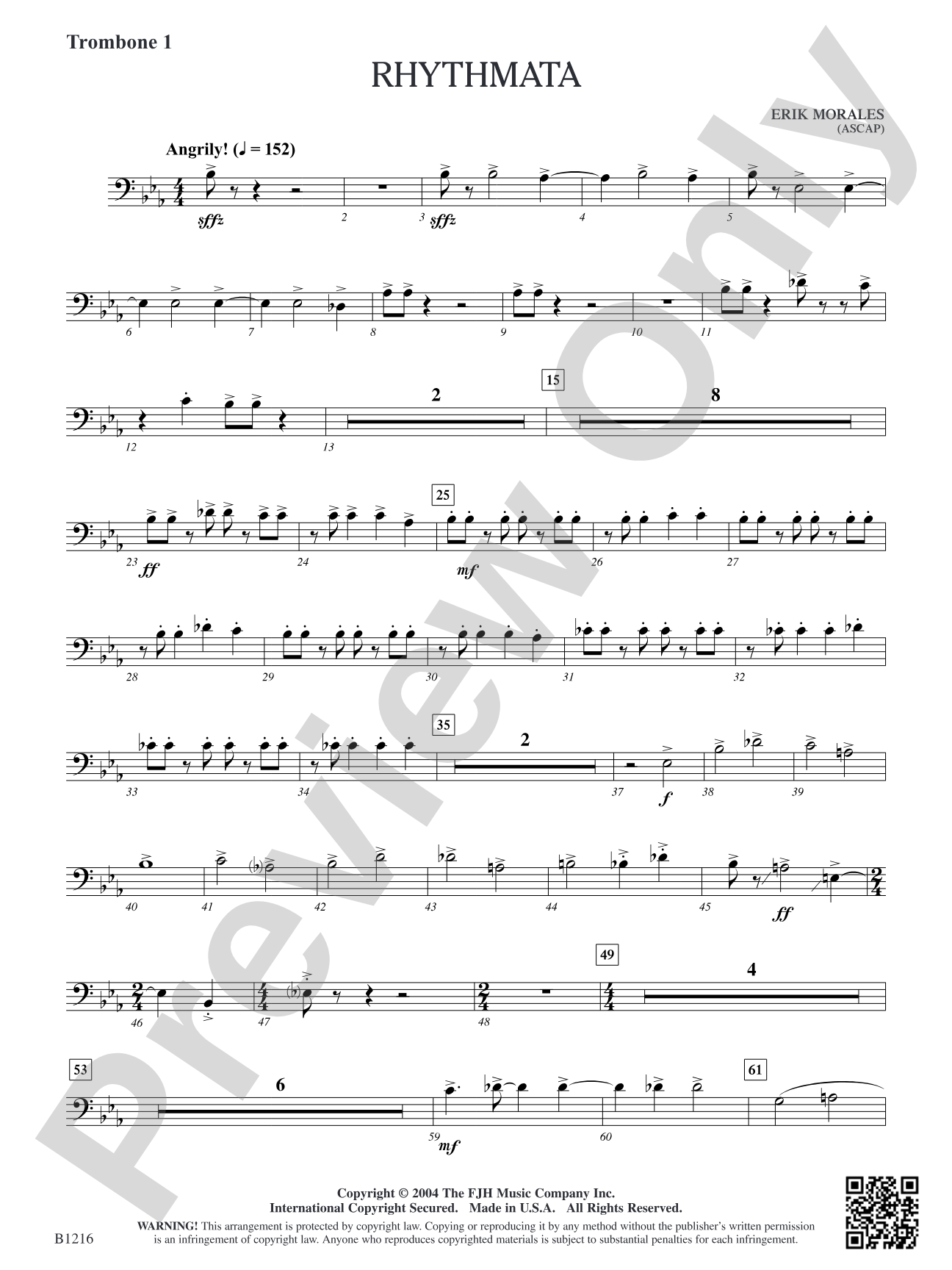 Rhythmata: Trombone 1