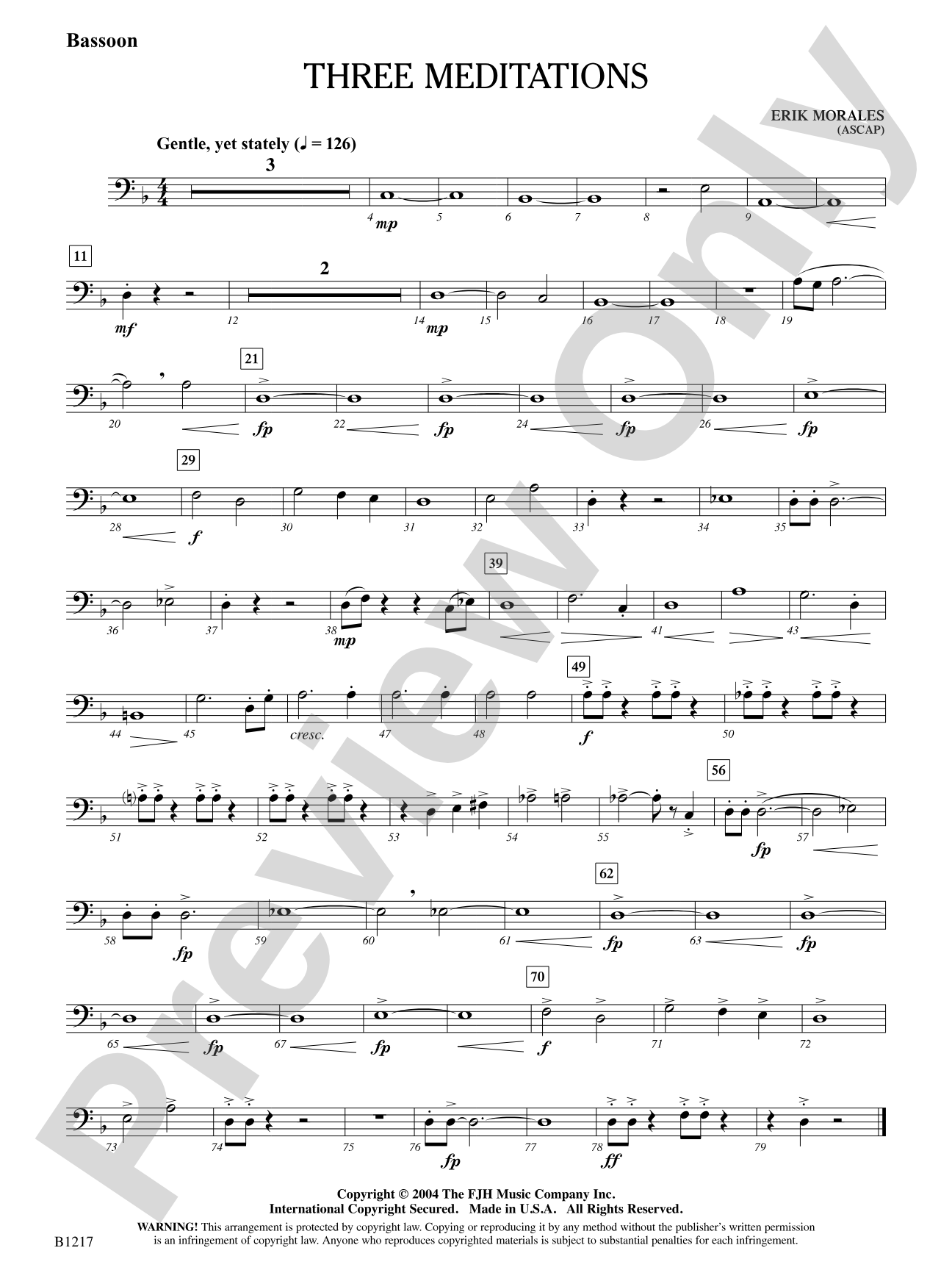 Three Meditations: Bassoon