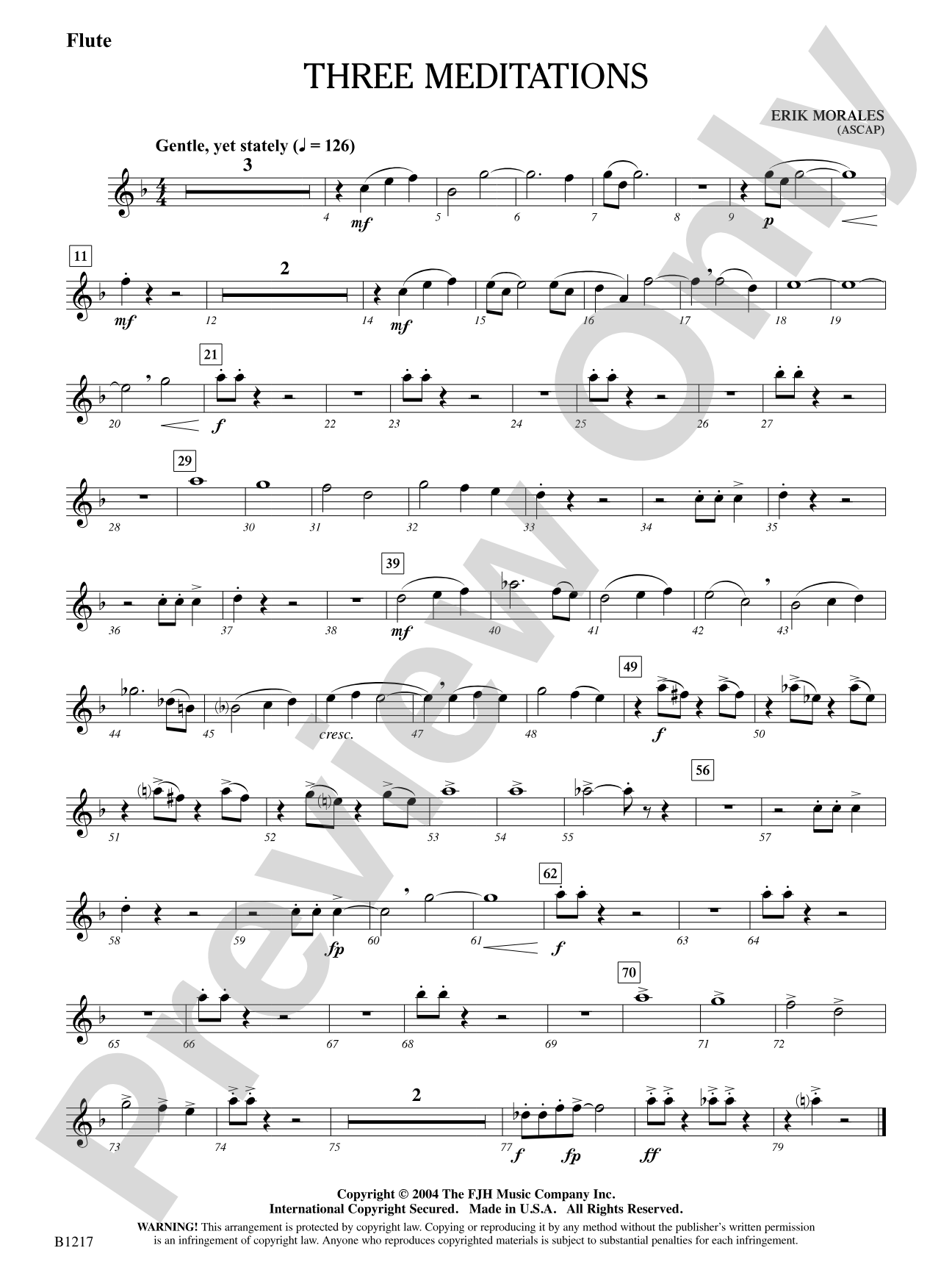 Three Meditations: Flute