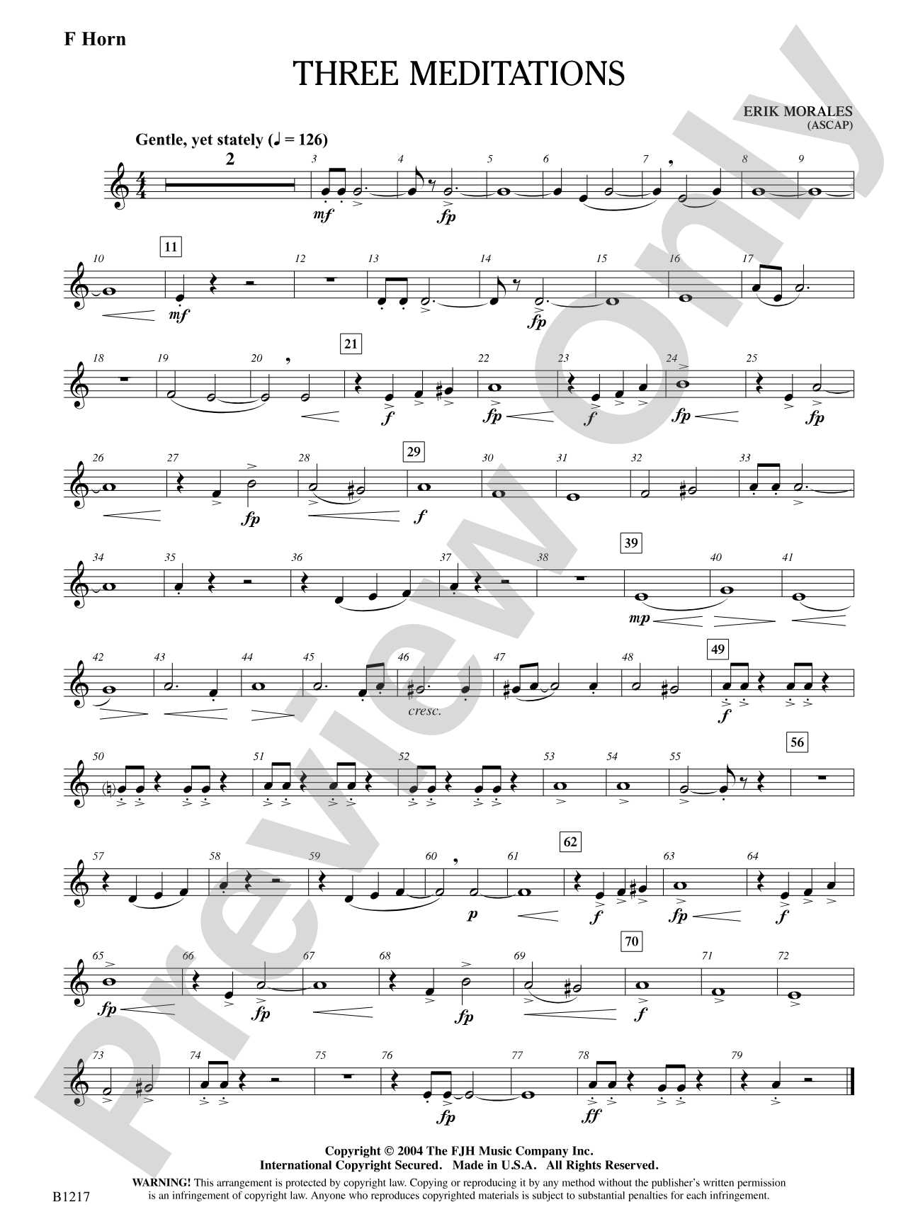 Three Meditations: F Horn